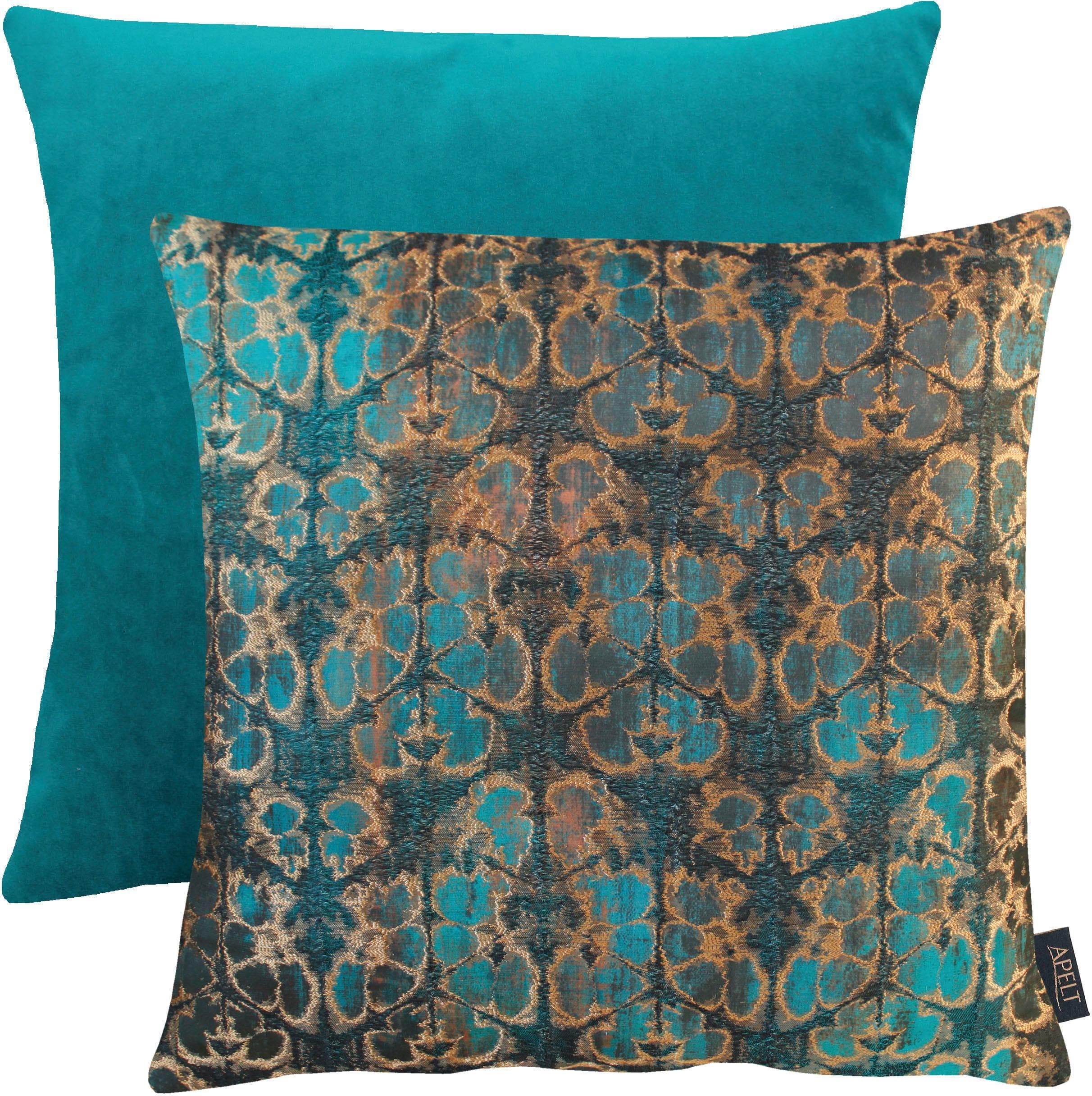 APELT Dekokissen Saphir Wendekissen 45x45 cm Blau Leinen Polyester