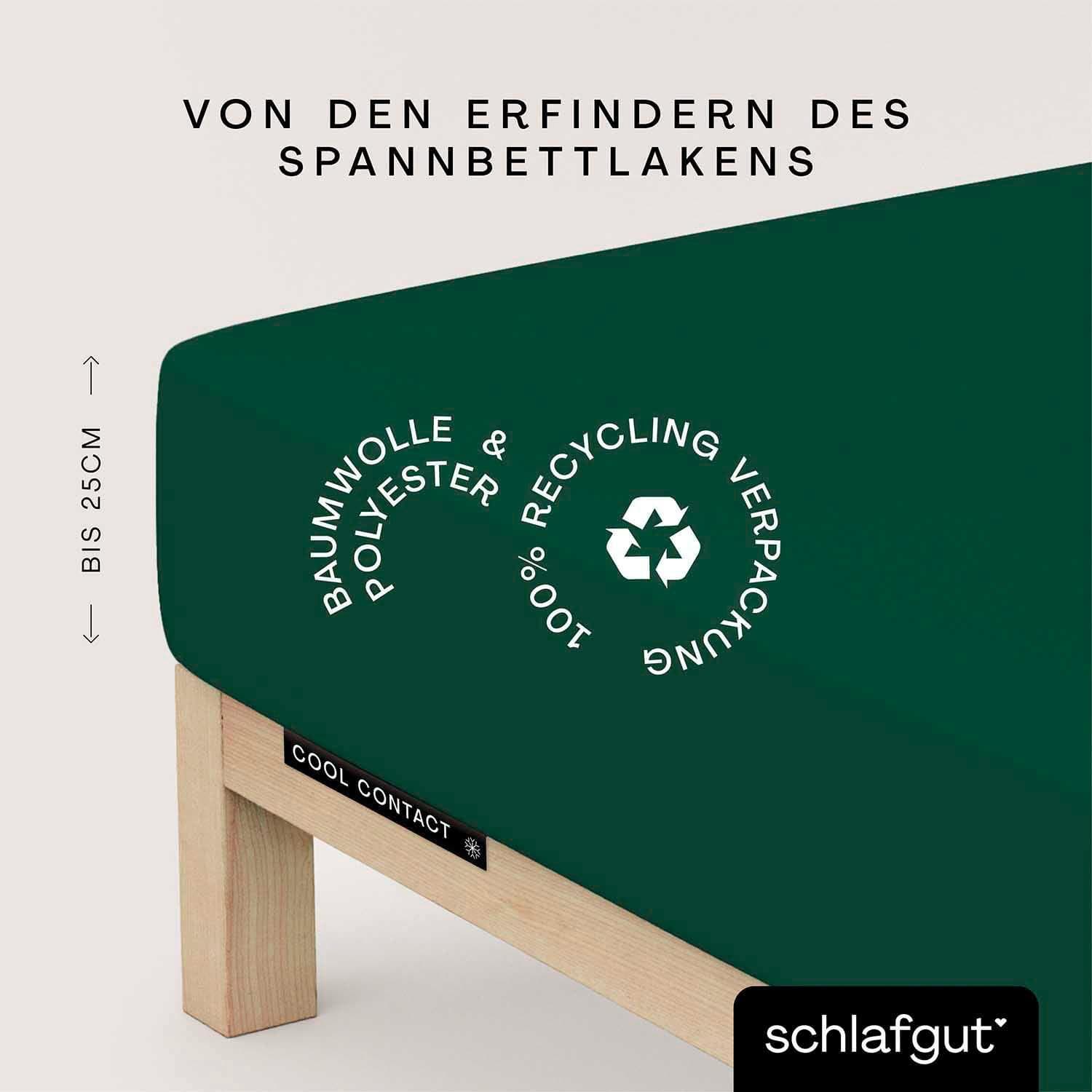 Schlafgut Spannbettlaken Cool Contact: Kühlendes Mikrofaser-Laken mit Gummizug