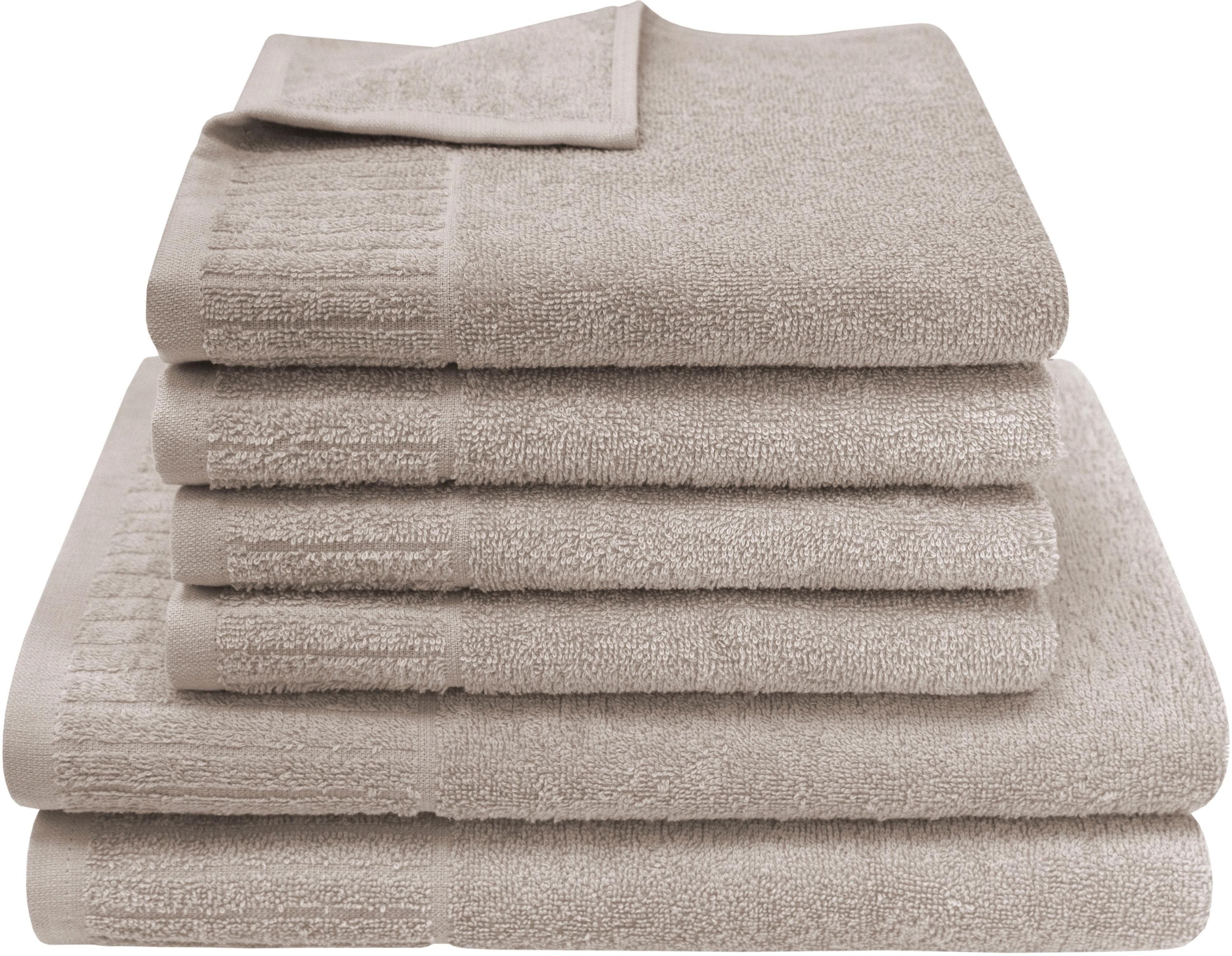 Handtuch Set DYCKHOFF Bridge Beige 6 Stk. Baumwolle