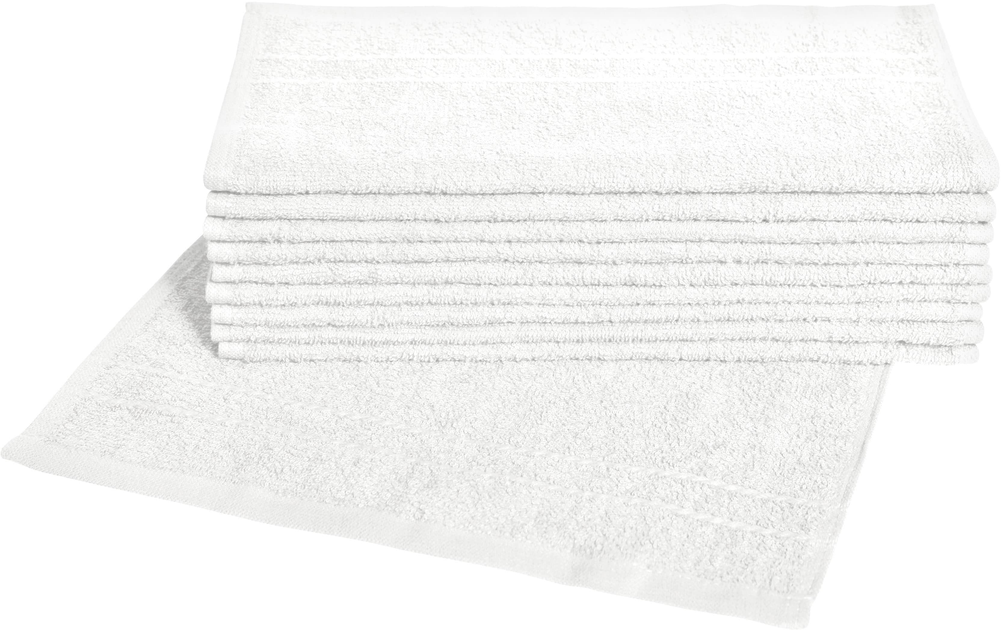 Dyckhoff Waschlappen Kristall Weiß mit Bordüren