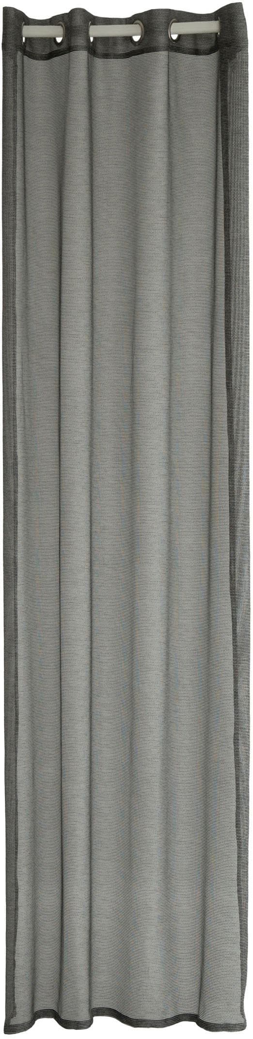 Gardine HOMING Hannah Silber Anthrazit Netzdesign