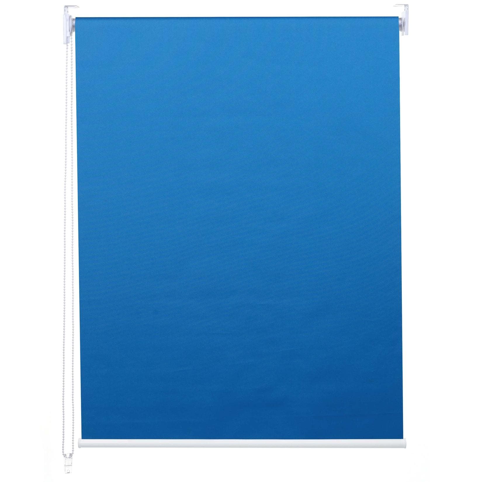 Rollo MCW-D52 Fensterrollo Seitenzugrollo Jalousie Sonnenschutz Verdunkelung Blickdicht 70x160cm Blau
