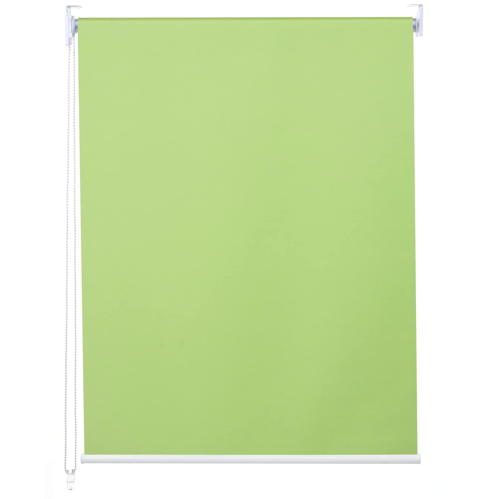 Rollo MCW-D52 Fensterrollo Seitenzugrollo Jalousie Sonnenschutz Verdunkelung blickdicht 70x160cm Hellgrün