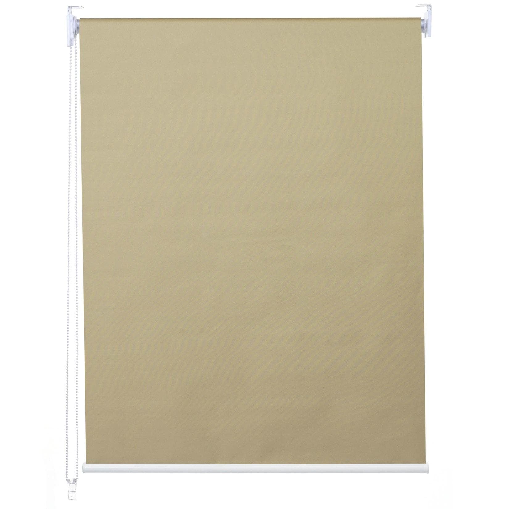 Rollo MCW-D52 Seitenzugrollo Jalousie Sonnenschutz Verdunkelung Blickdicht Beige