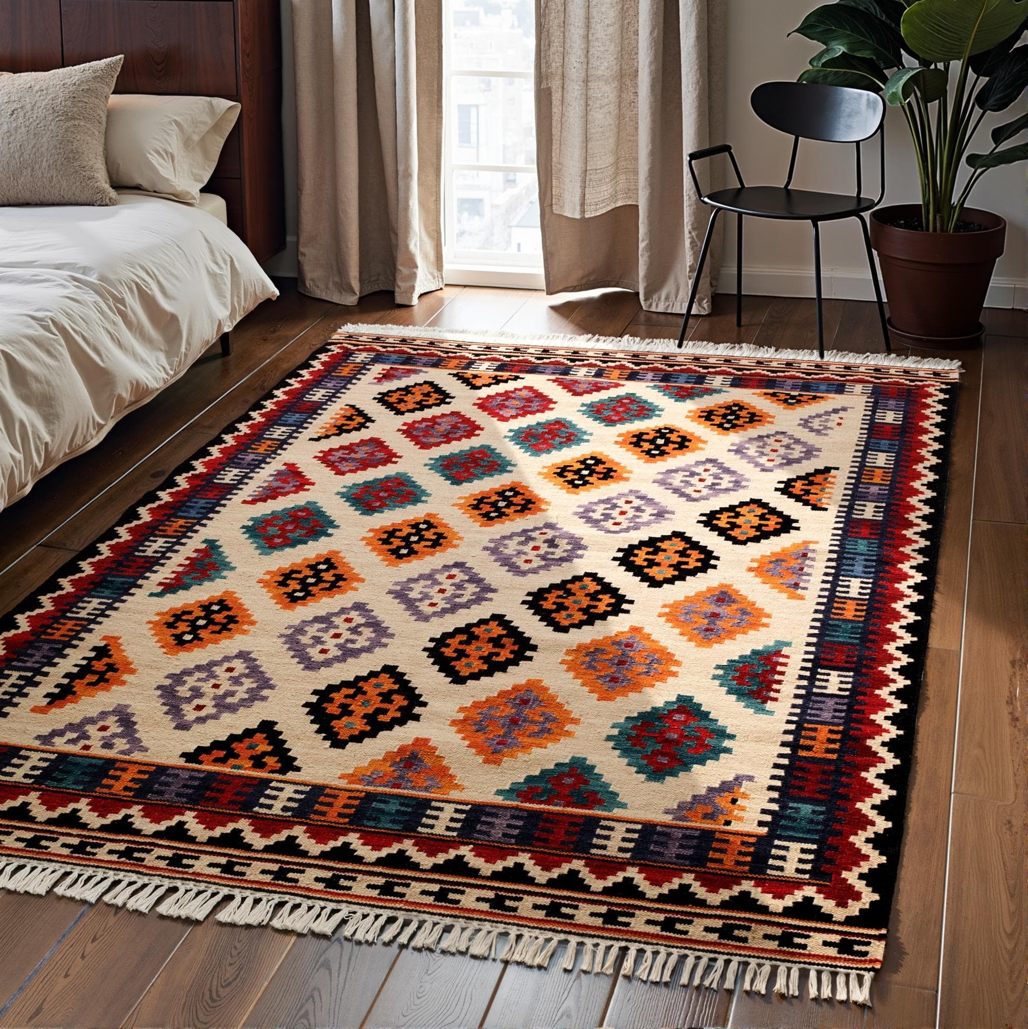 Hanse Home Kelim Kian Teppich Creme Multifarben