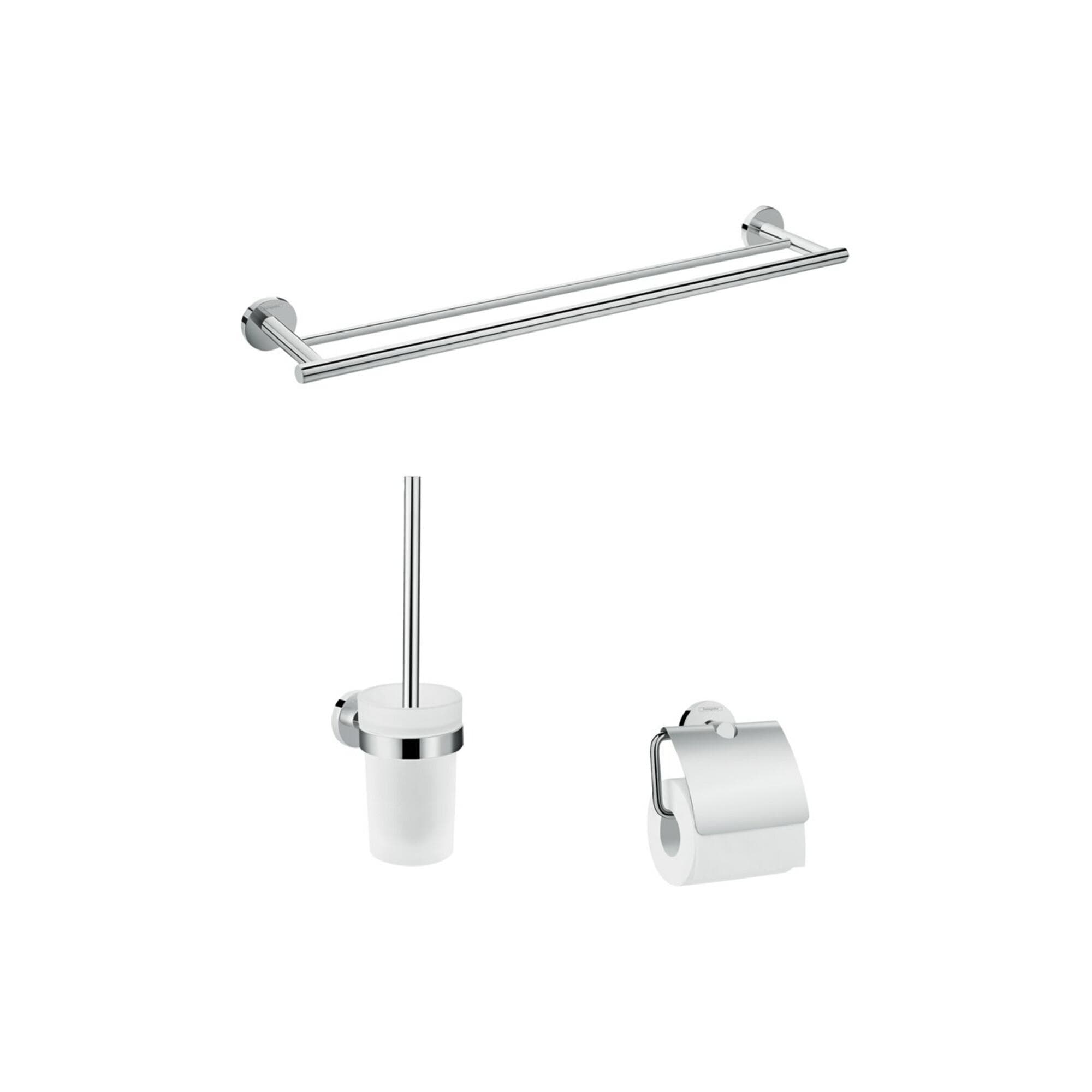 Hansgrohe Bad Accessoire 3-teiliges Set Logis Universal Chrom