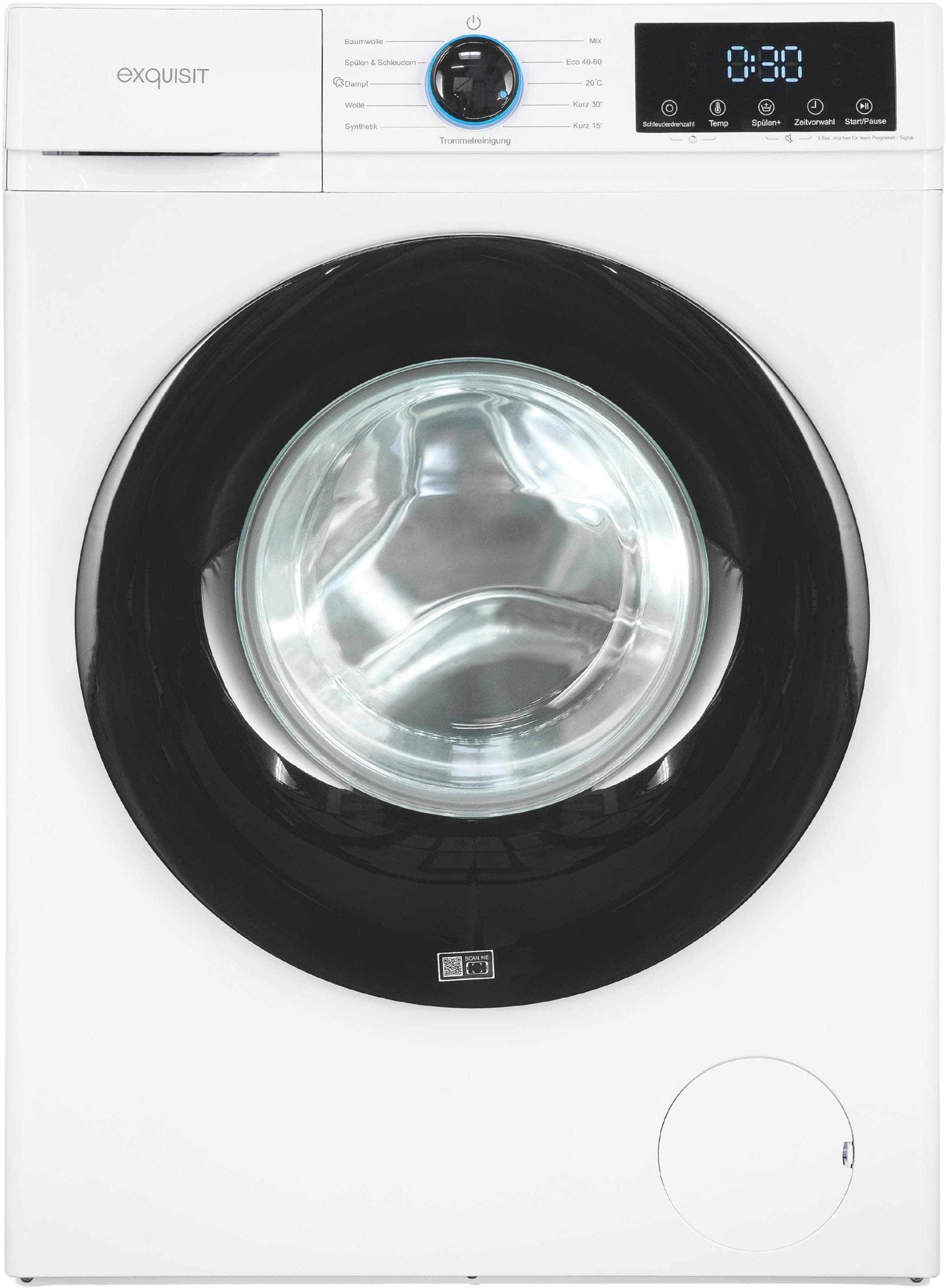 EXQUISIT Waschmaschine WA6312-371A Weiß 11 Programme