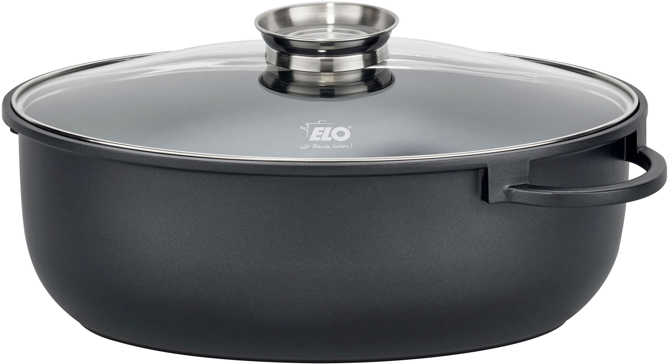 ELO Bräter Alucast Schwarz mit Aromaknopf
