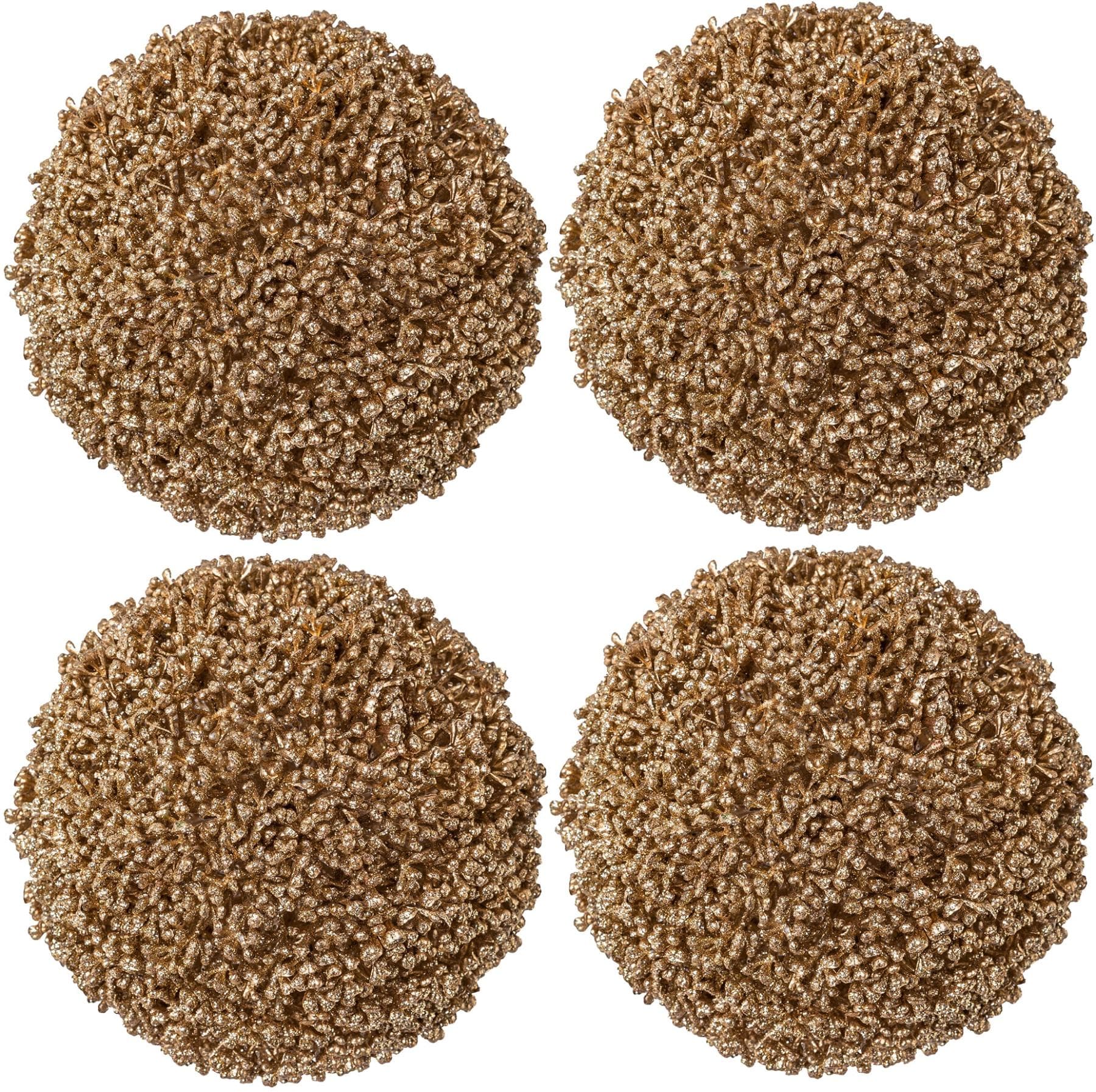 Dekokugel CREATIV DECO Weihnachtsdeko Gold Kunststoff