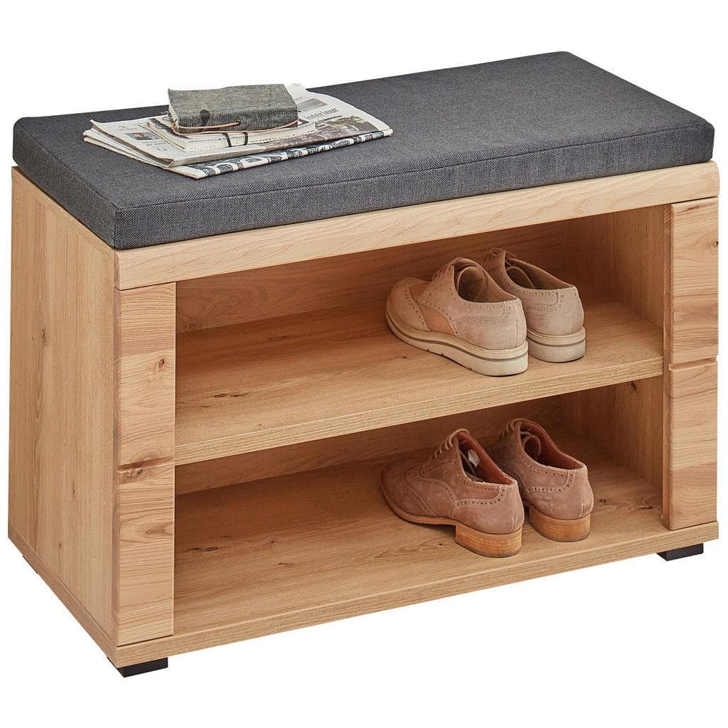 Linea Natura Garderobenbank Eiche Esche Massiv 1-Sitzer