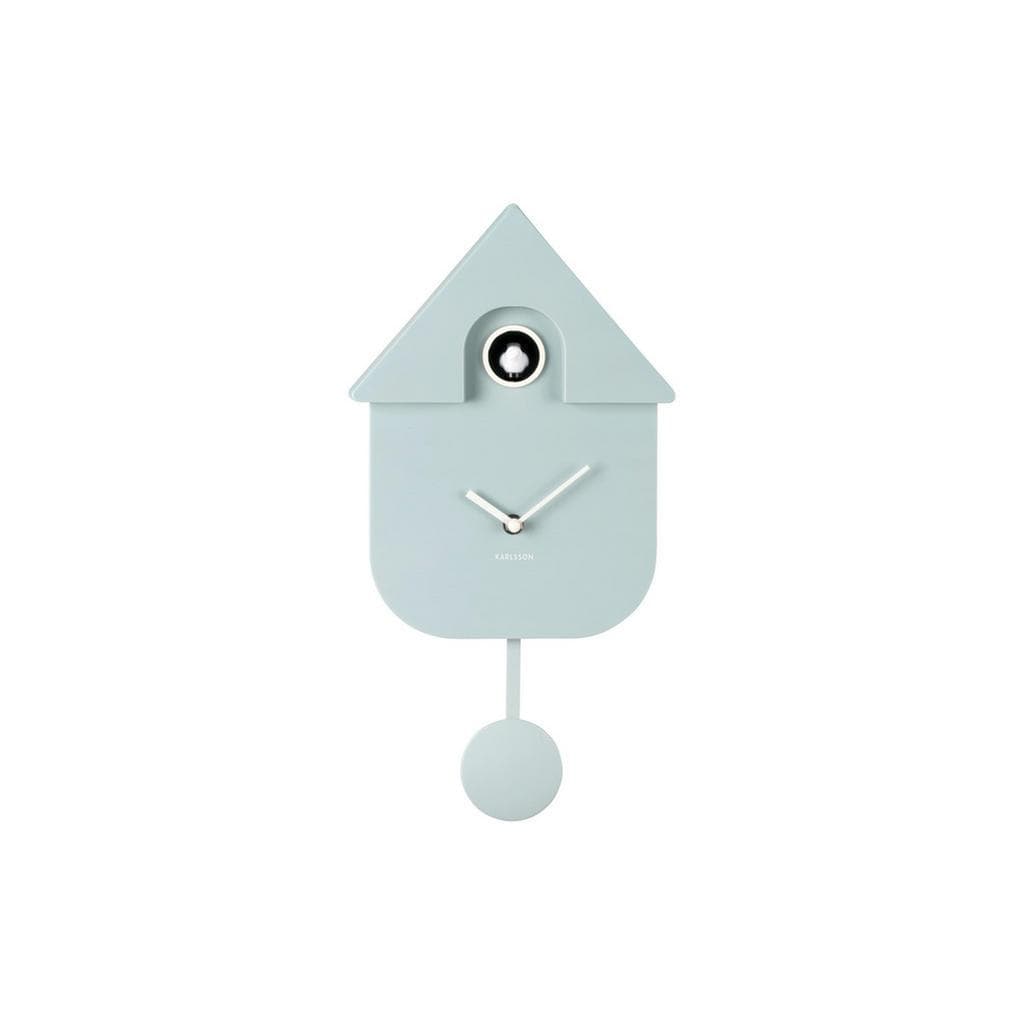 Karlsson Wanduhr Modern Cuckoo Hellblau Kunststoff