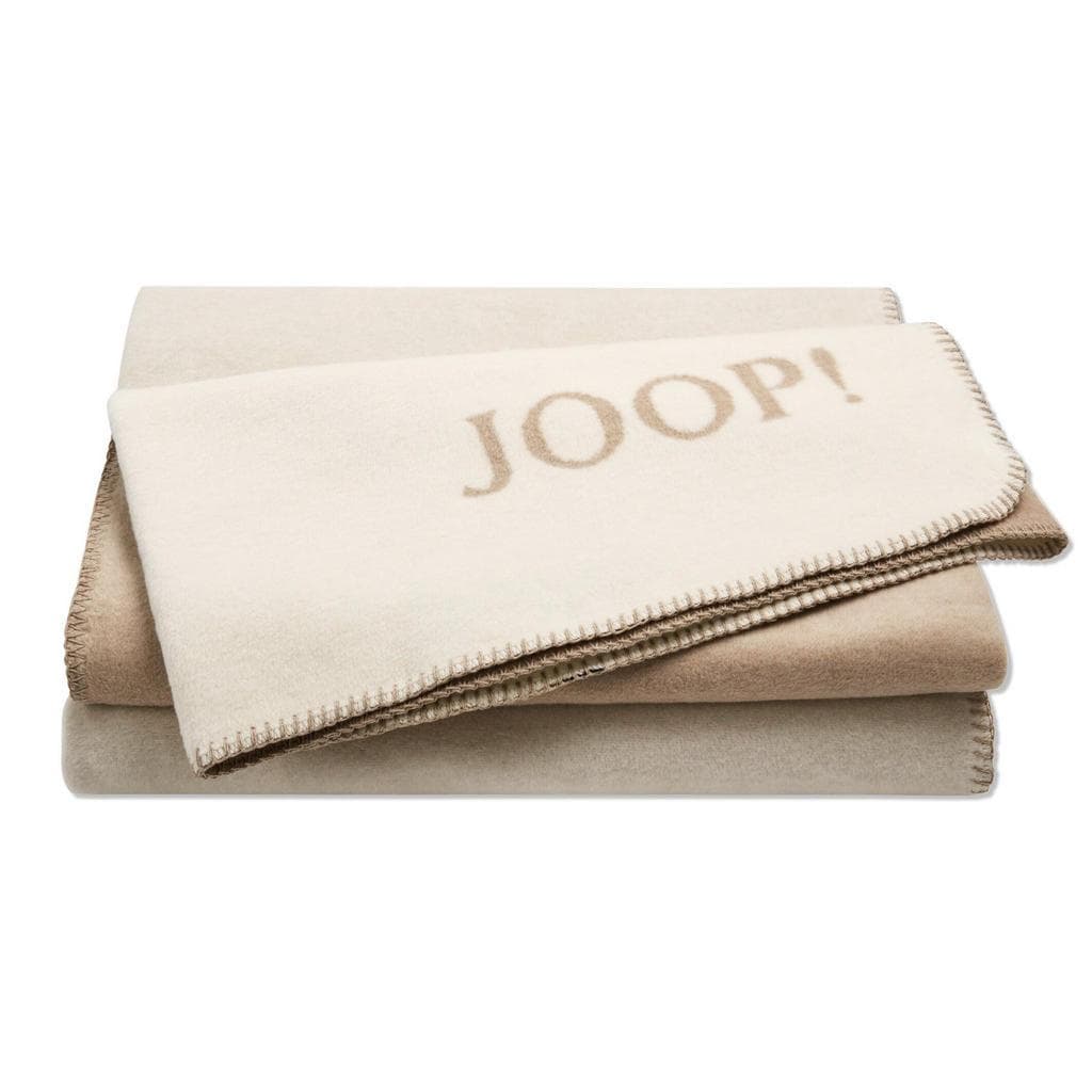 Joop! Wohndecke Hellbraun Textil 150x200 cm Kettelrand