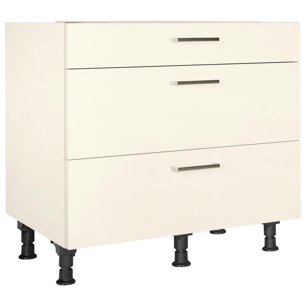 Nobilia Unterschrank Touch Magnolie 3 Schubladen