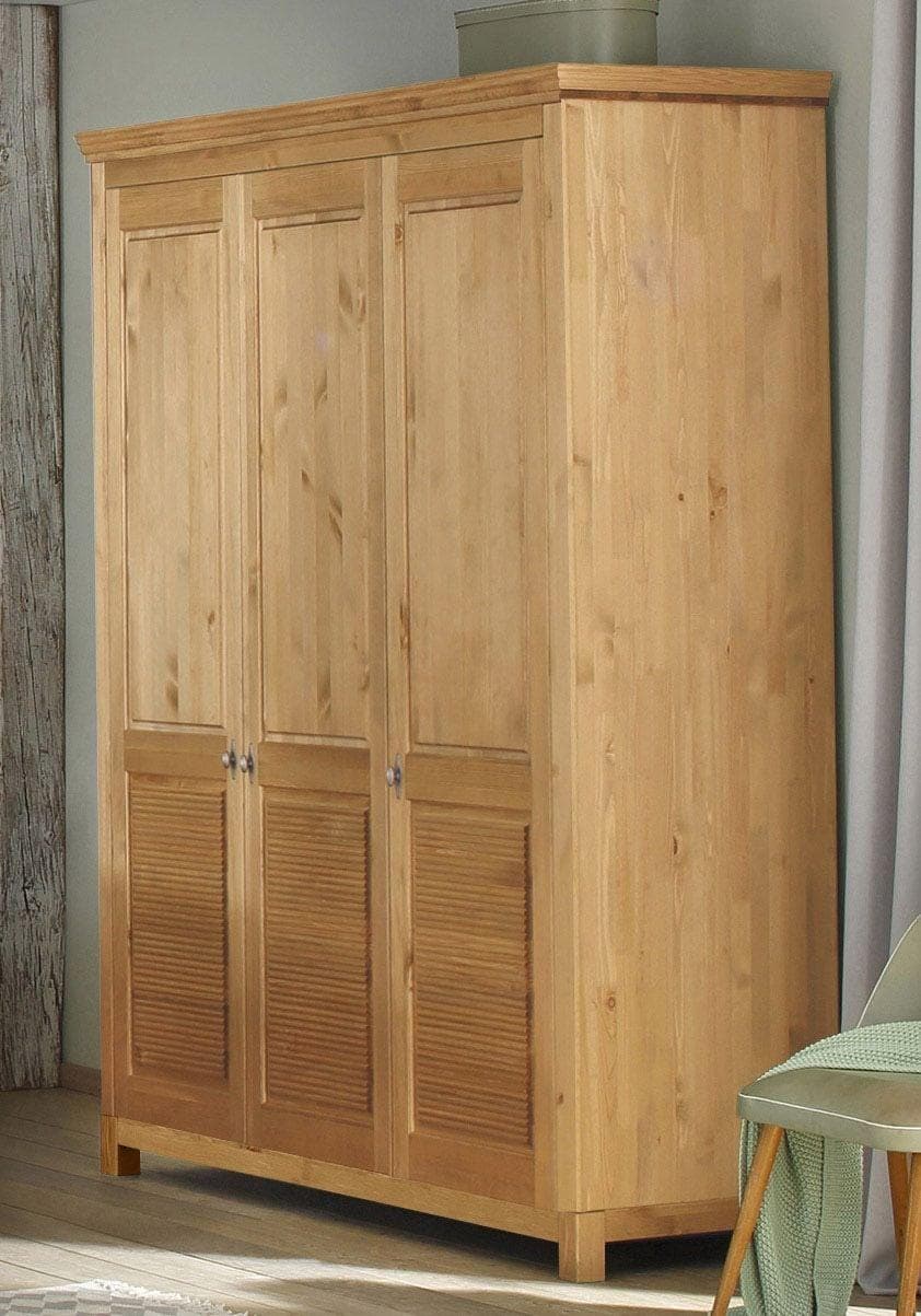OTTO HOME Kleiderschrank Rauna Massivholz Kiefer Landhausstil Beige