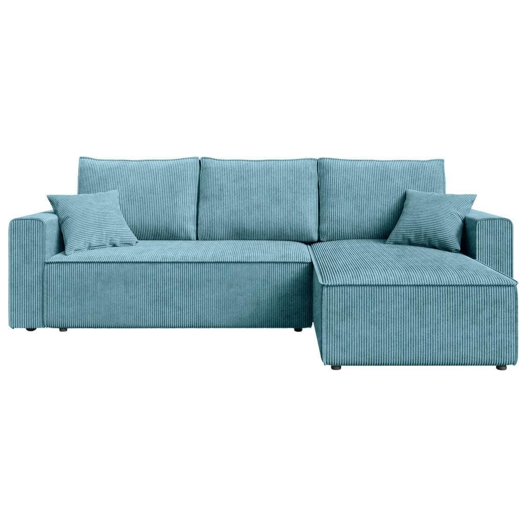 Carryhome Ecksofa Türkis 3-Sitzer mit Liegefunktion