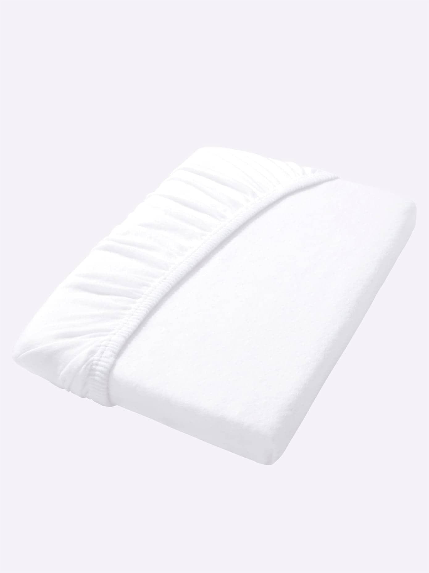 Irisette Spannbettlaken Weiß Frottee 75% Baumwolle 25% Polyester