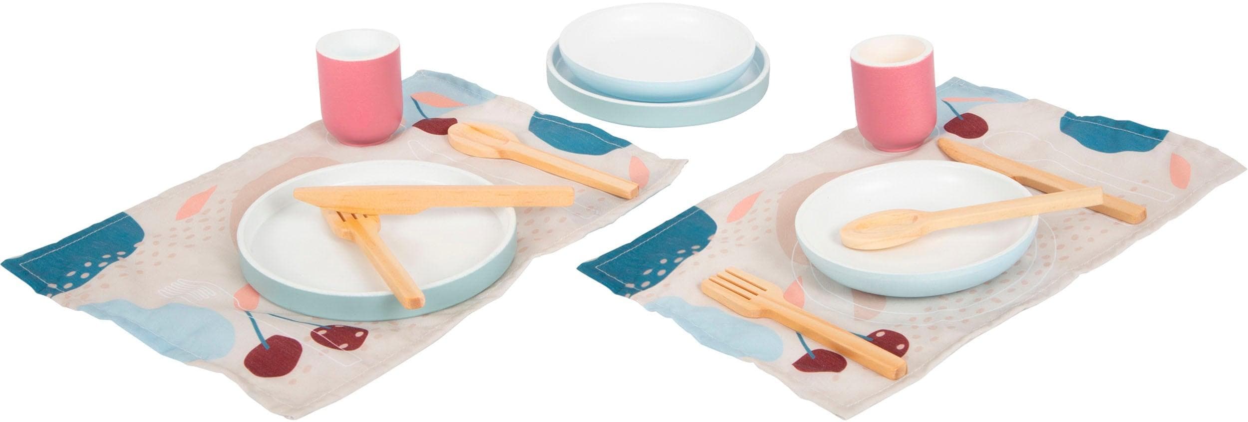 SMALL FOOT Spielgeschirr Set „tasty“ Bunt Holz Kinder ab 3 Jahren