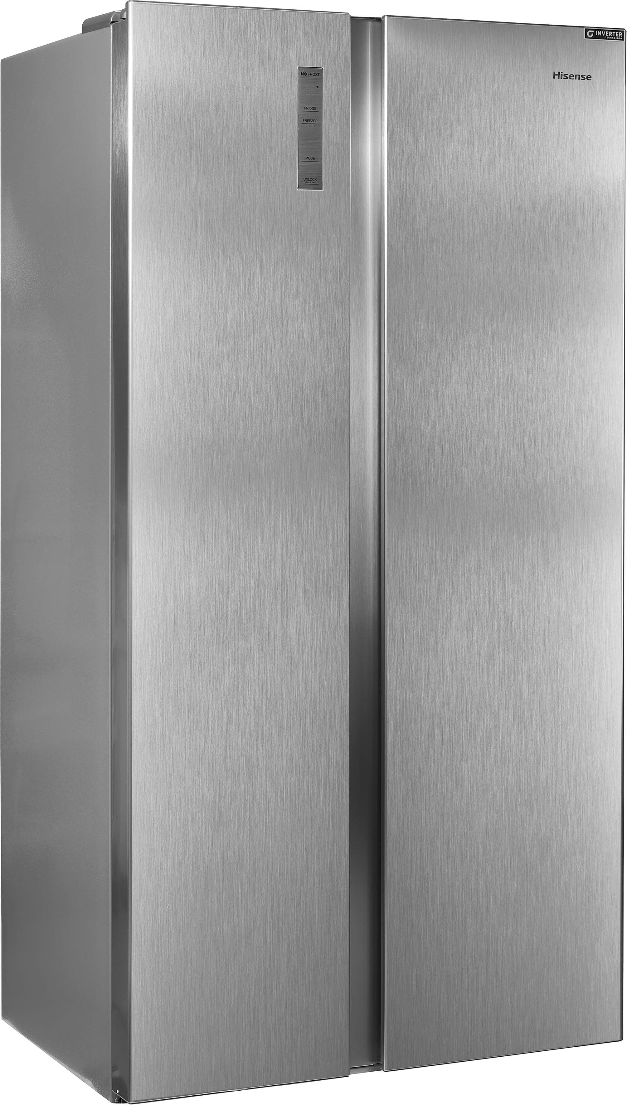 HISENSE Side-by-Side Kühlschrank RS677N4A Silber LED-Innenbeleuchtung