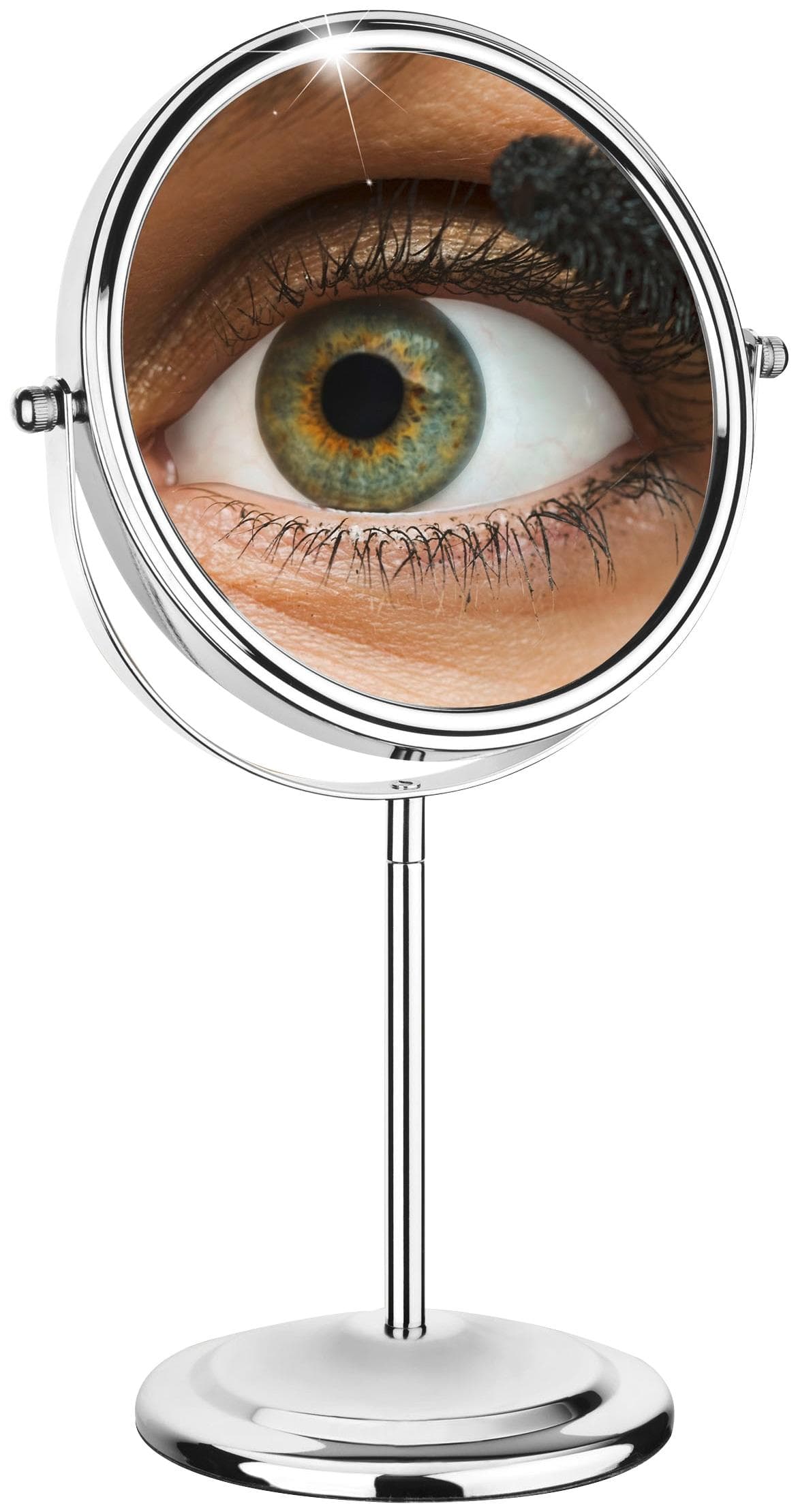 WENKO Kosmetikspiegel Schminkhilfe 7-fach Vergrößerung Metall