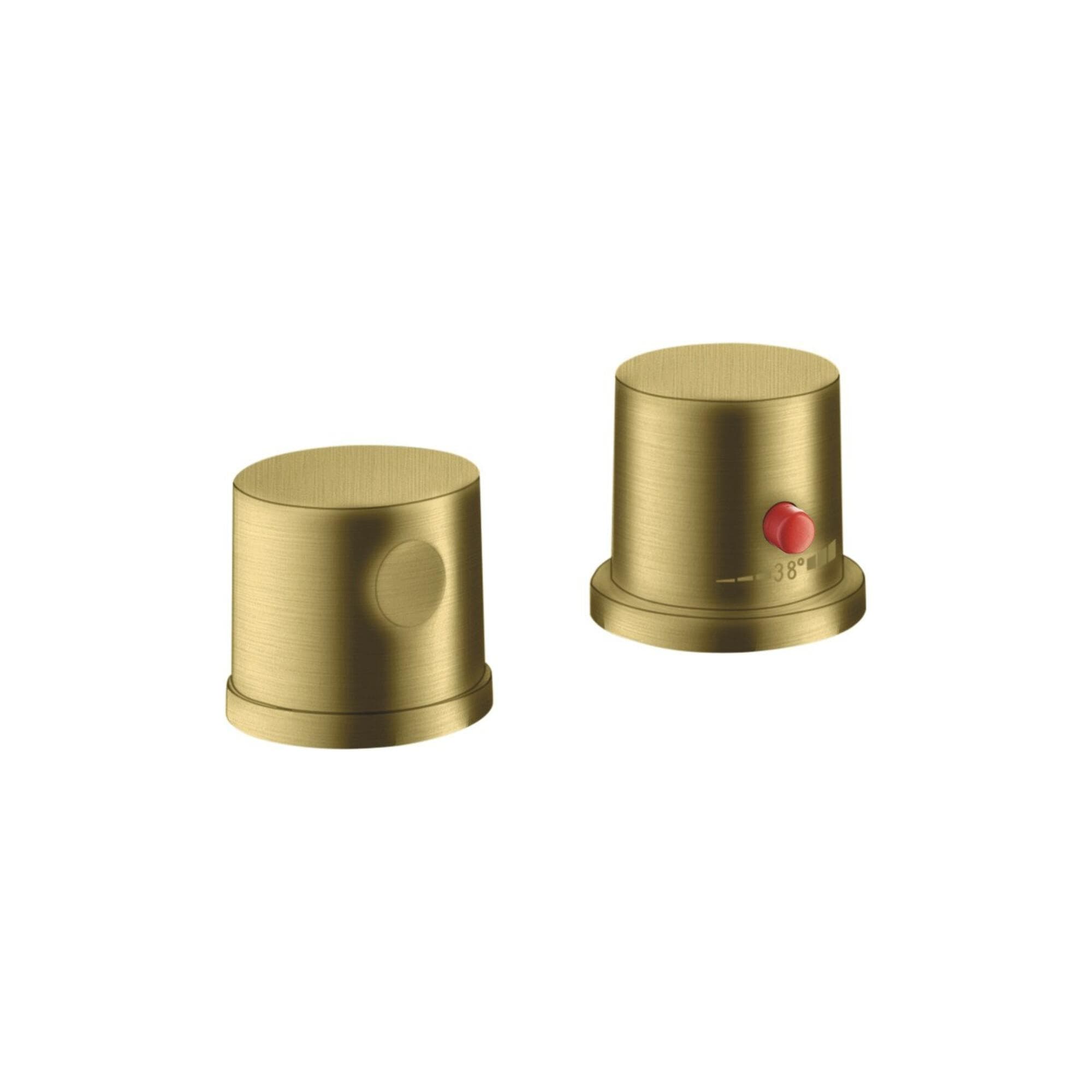 hansgrohe Axor Uno 2-Loch-Wannenrandarmatur mit Thermostat Brushed Brass