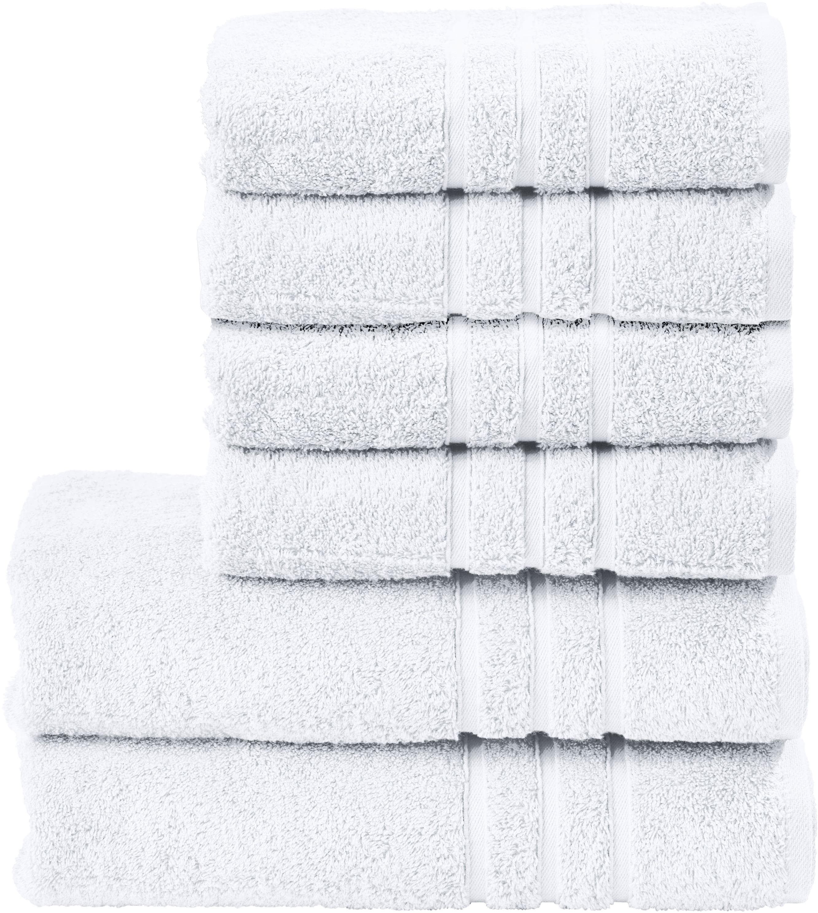 done. Handtuch Set Daily Uni Weiß 6 Stk. Walkfrottier