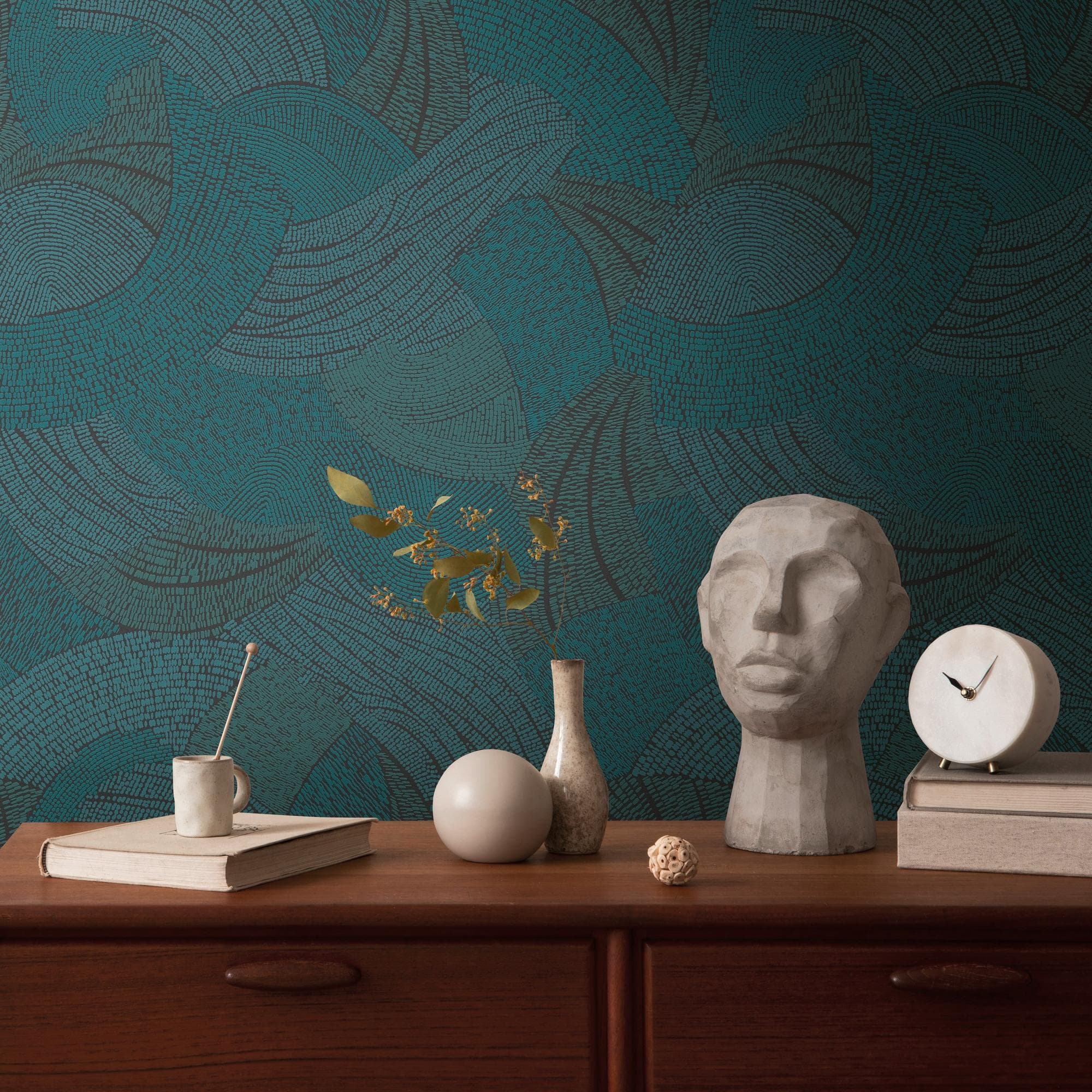 A.S. Création French Affair Blau Grafik Vliestapete - Strukturiert und Matt