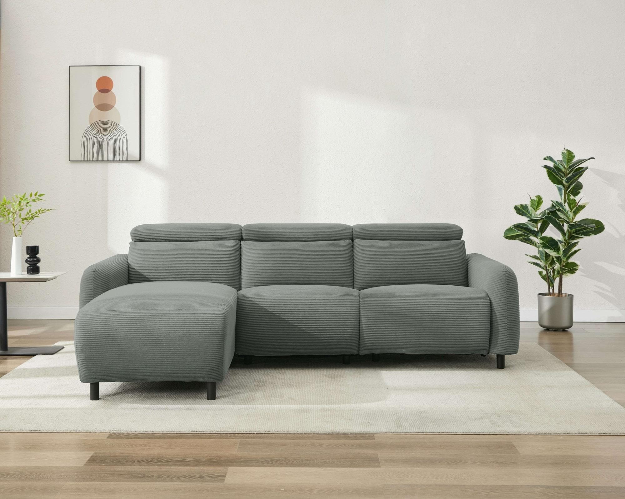 OTTO HOME SKAANE Ecksofa L-Form Grau Cord Relaxfunktion