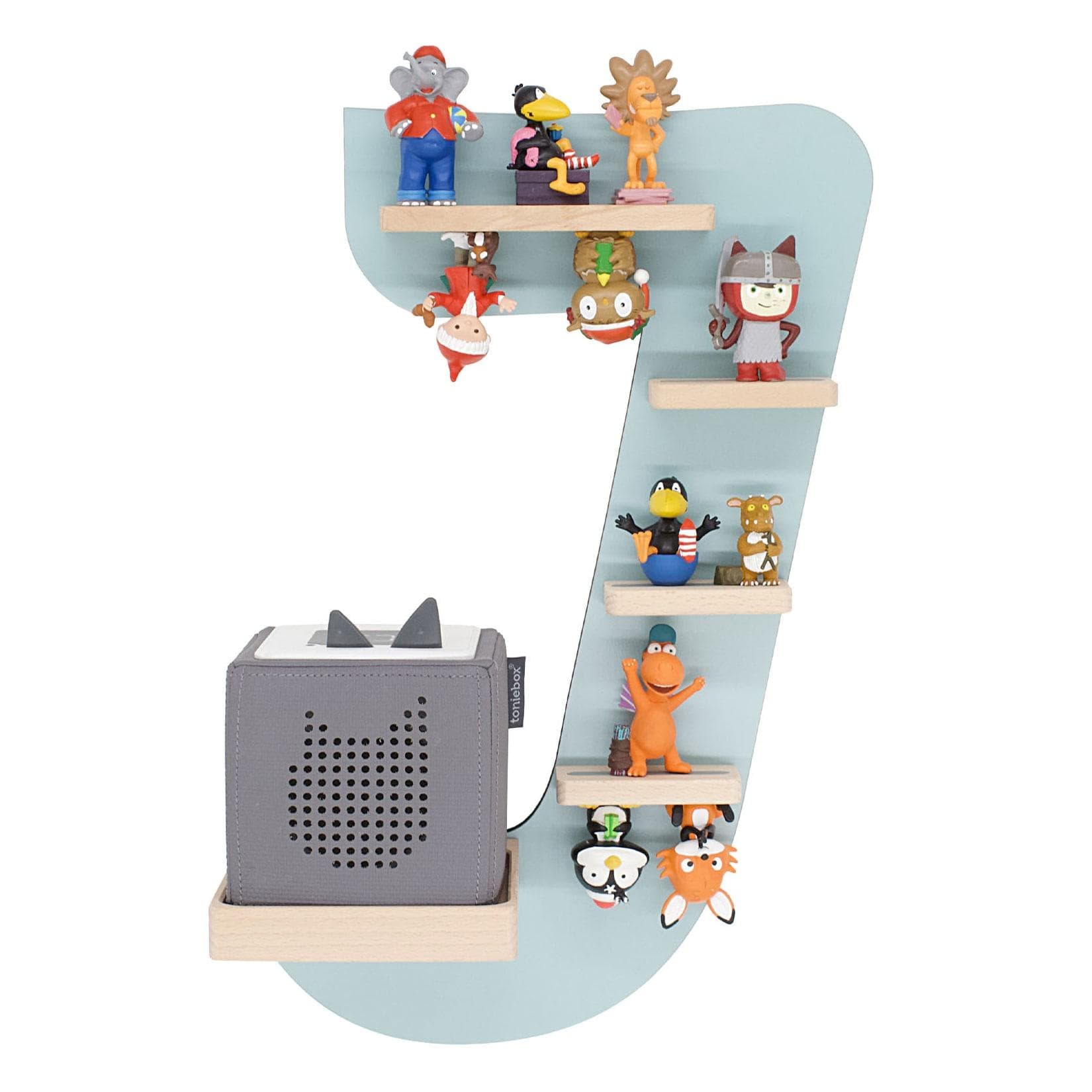 BOARTI Wandregal Buchstabe J für Toniebox und Tonie Figuren