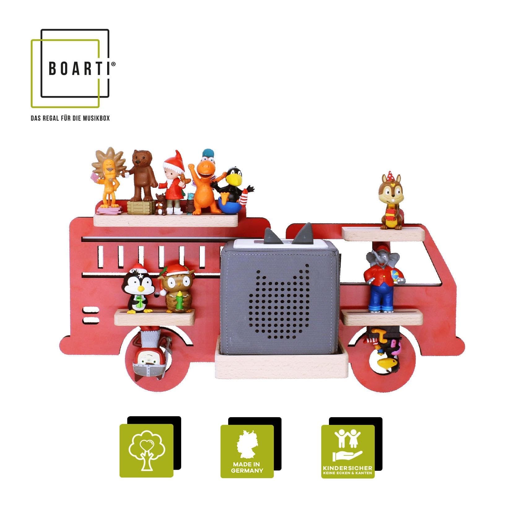 BOARTI Wandregal Feuerwehr Toniebox Tonies