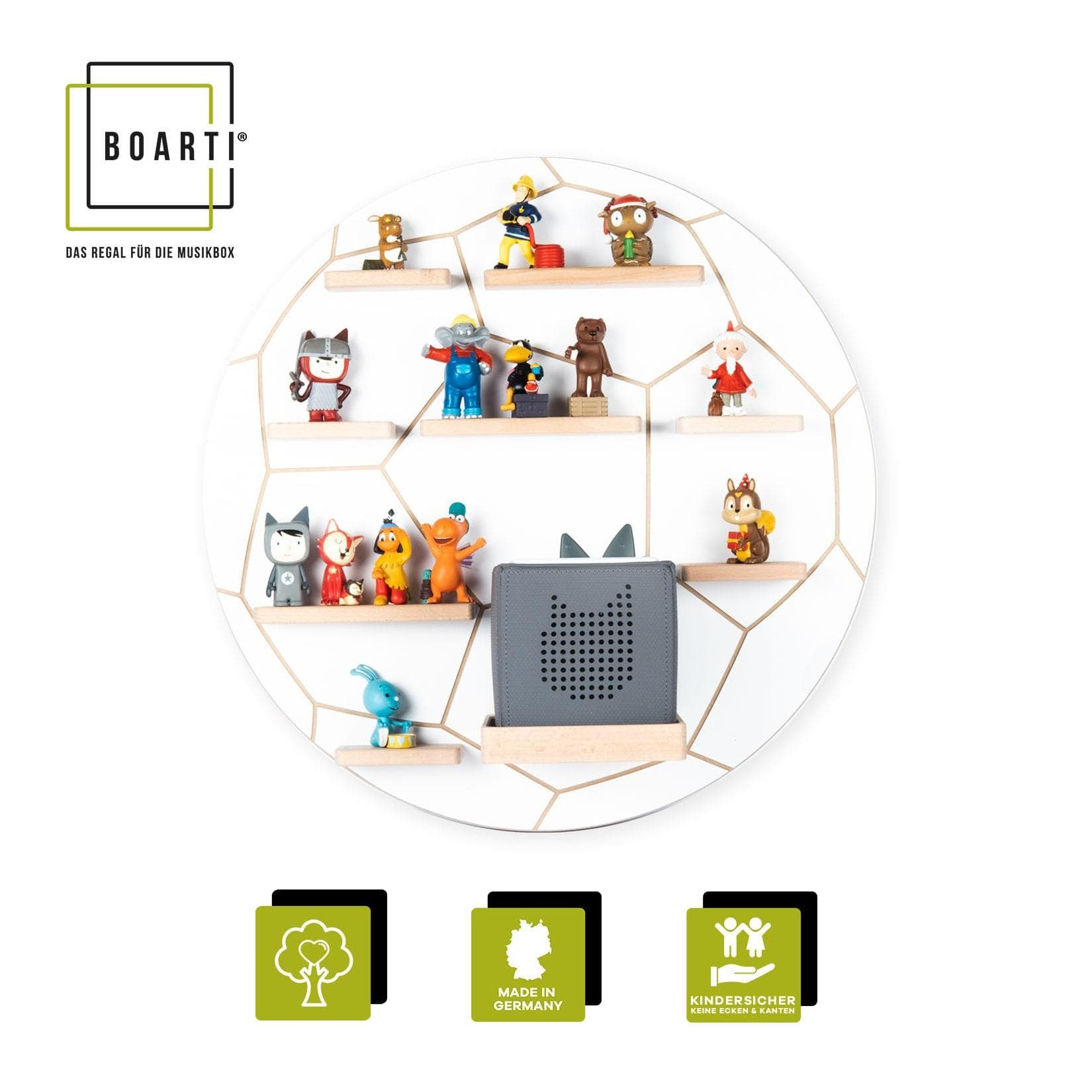 Toniebox Regal für Fußballfans | Aufbewahrung für Tonies & Figuren