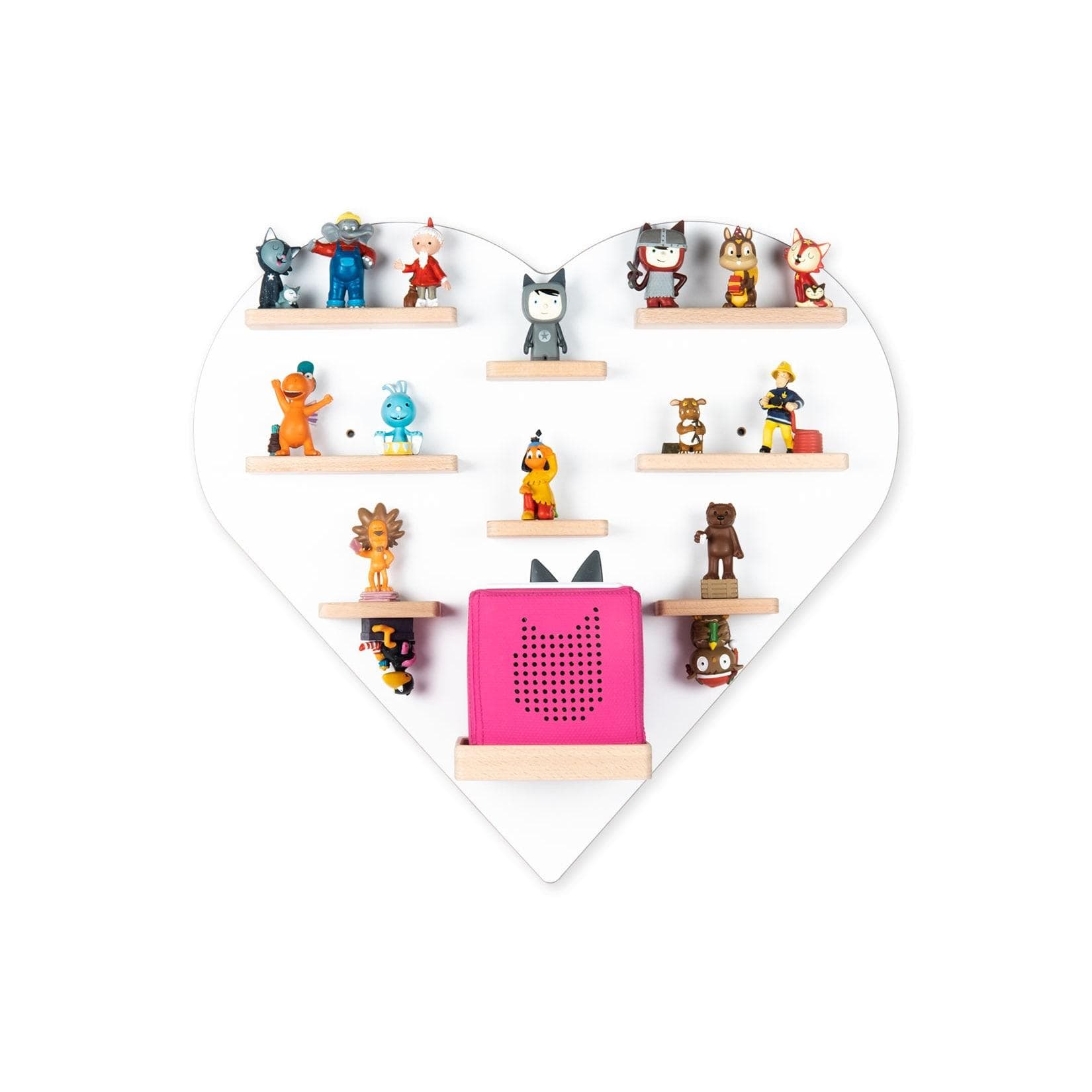 Holz Wandregal Herz für Toniebox und Figuren