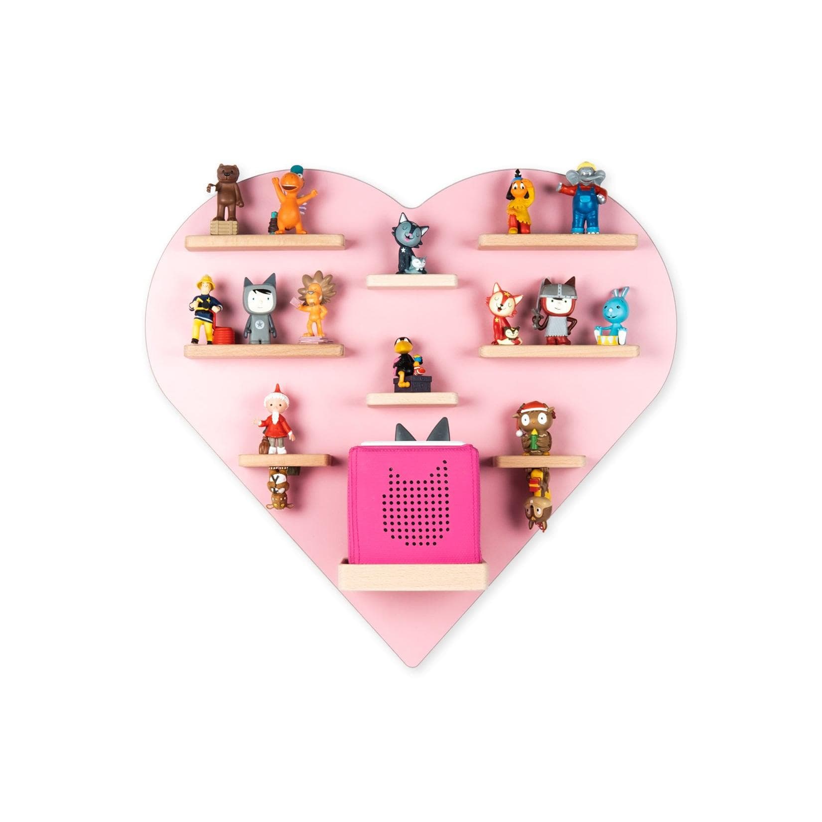 BOARTI Kinderregal Herz Rosa Wandregal für Toniebox