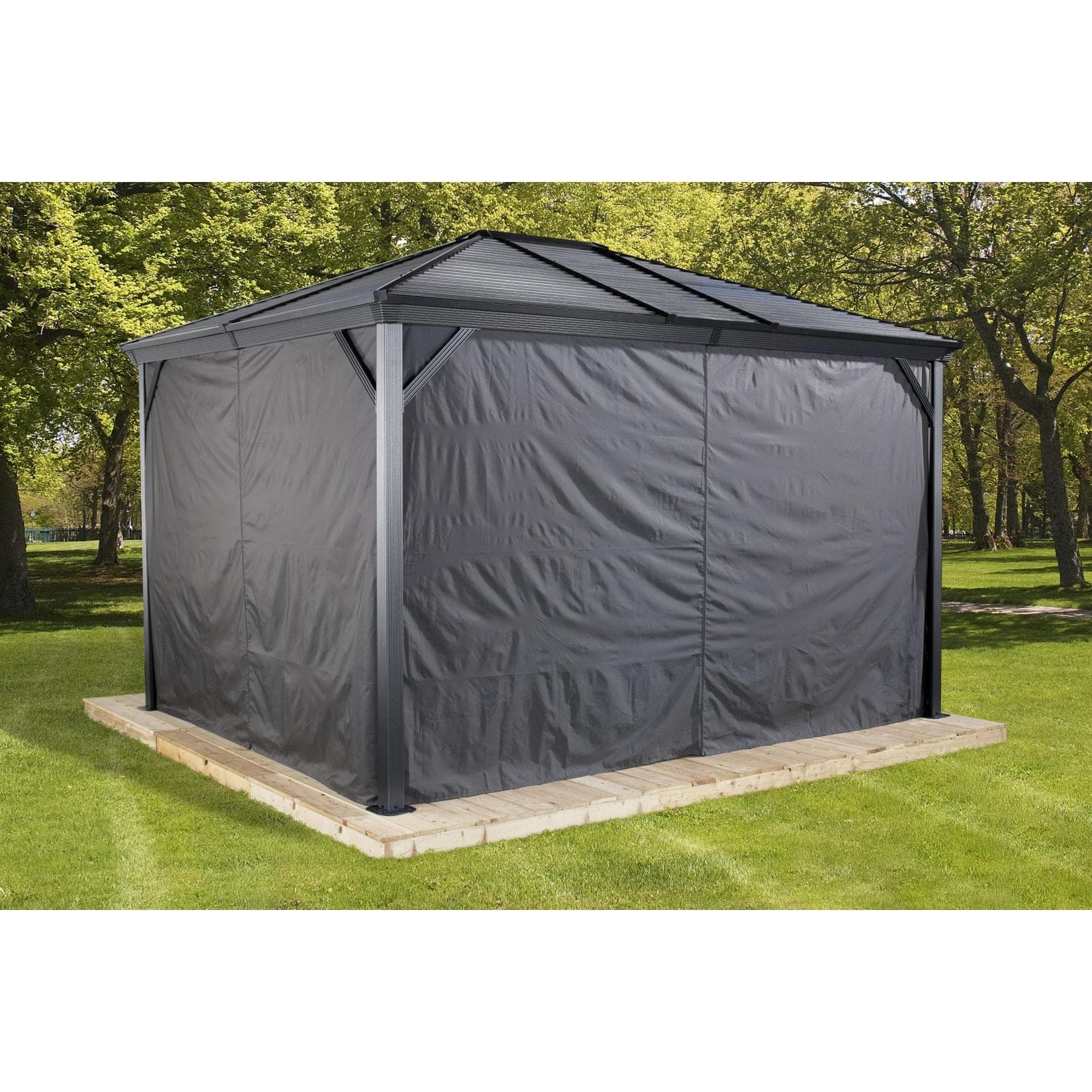 Pavillonseitenteil SOJAG SJ02201 Dunkelgrau Polyester 4-tlg. passend für Pavillon Ventura 10x10
