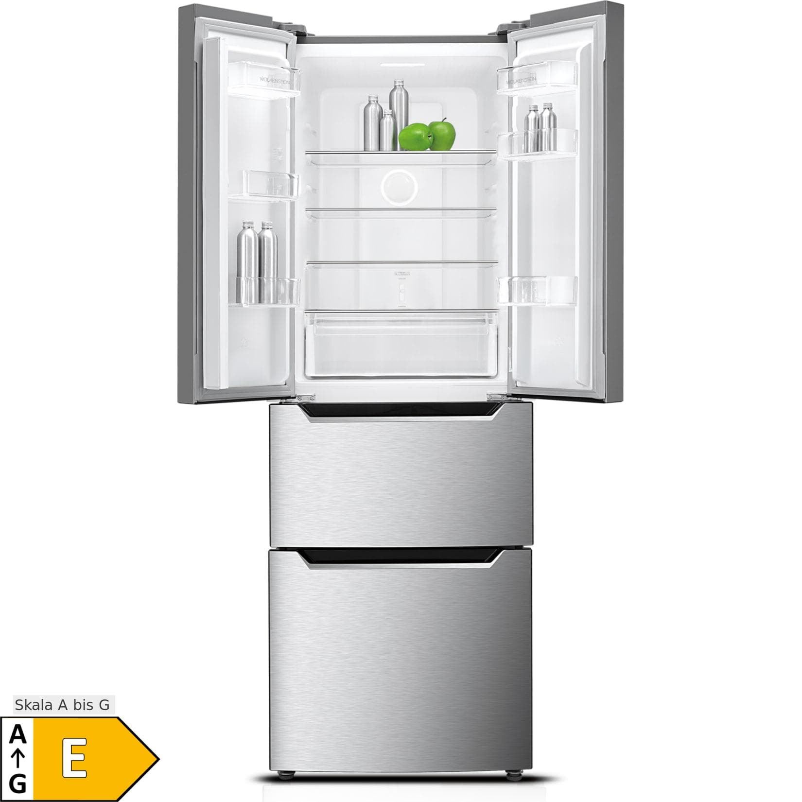 Wolkenstein French Door Kühl-Gefrierkombination 351L A++ NoFrost Touch