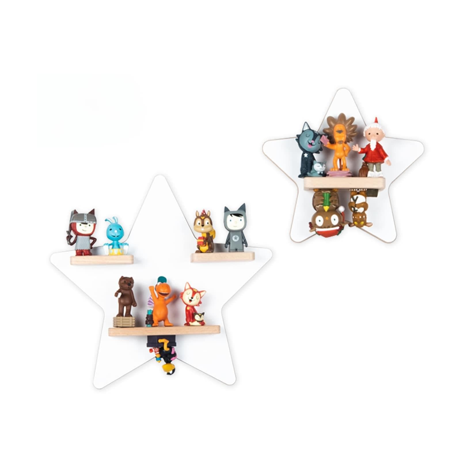 BOARTI Kinderregal Stern Weiß Wandregal für Toniebox
