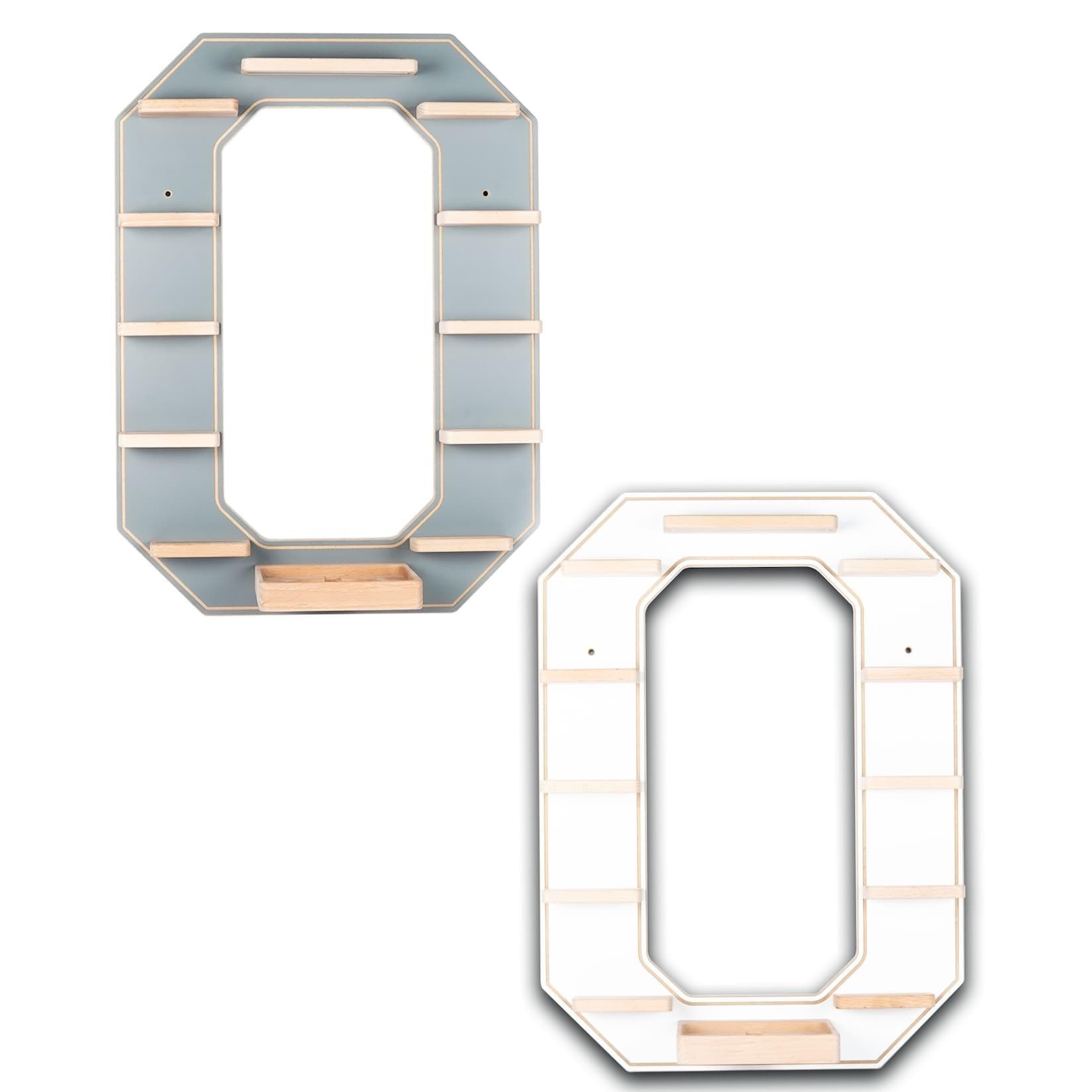 BOARTI Wandregal Buchstabe O Grau für Toniebox