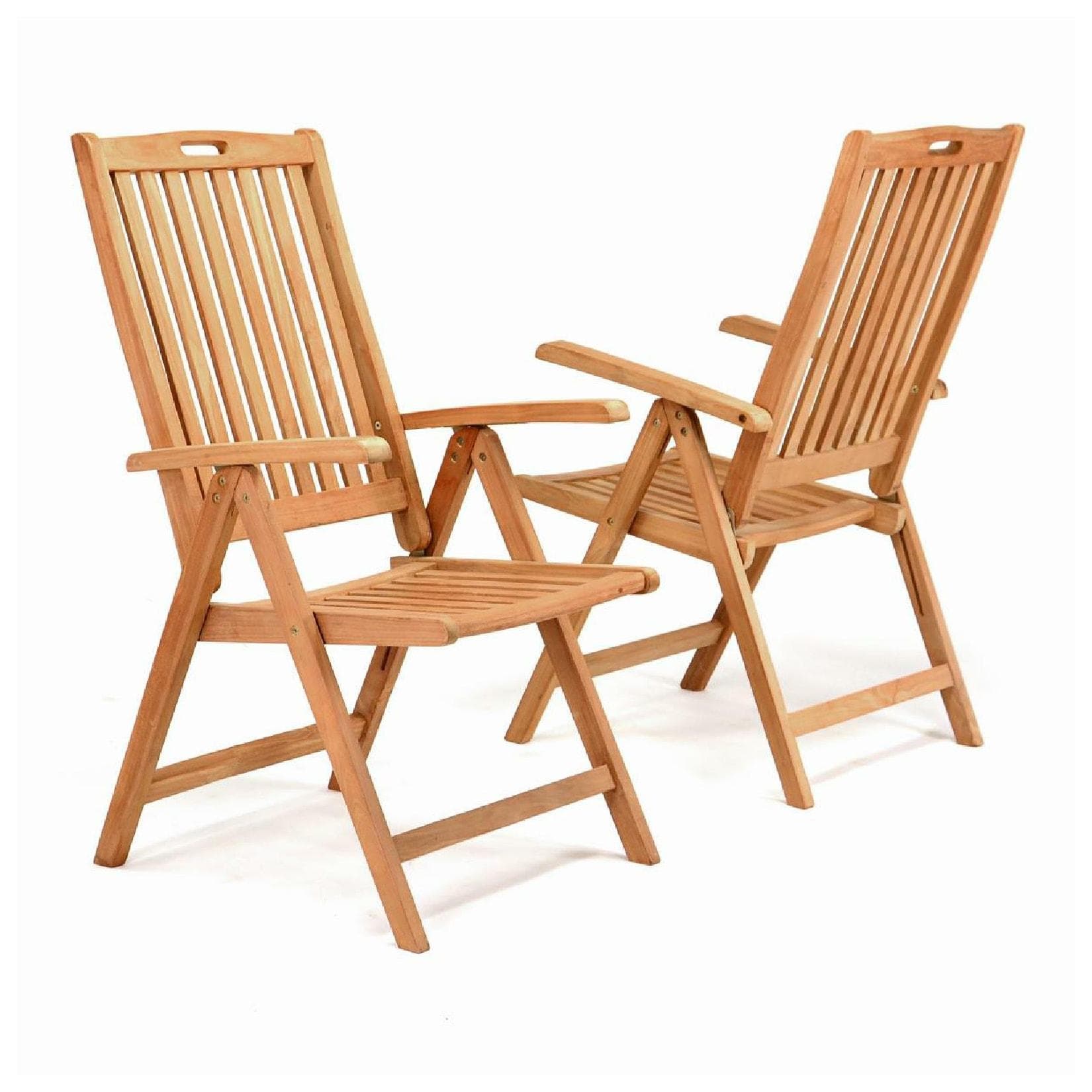 VCM 2er Set Hochlehner Klappstuhl Gartenstuhl Teak Holz
