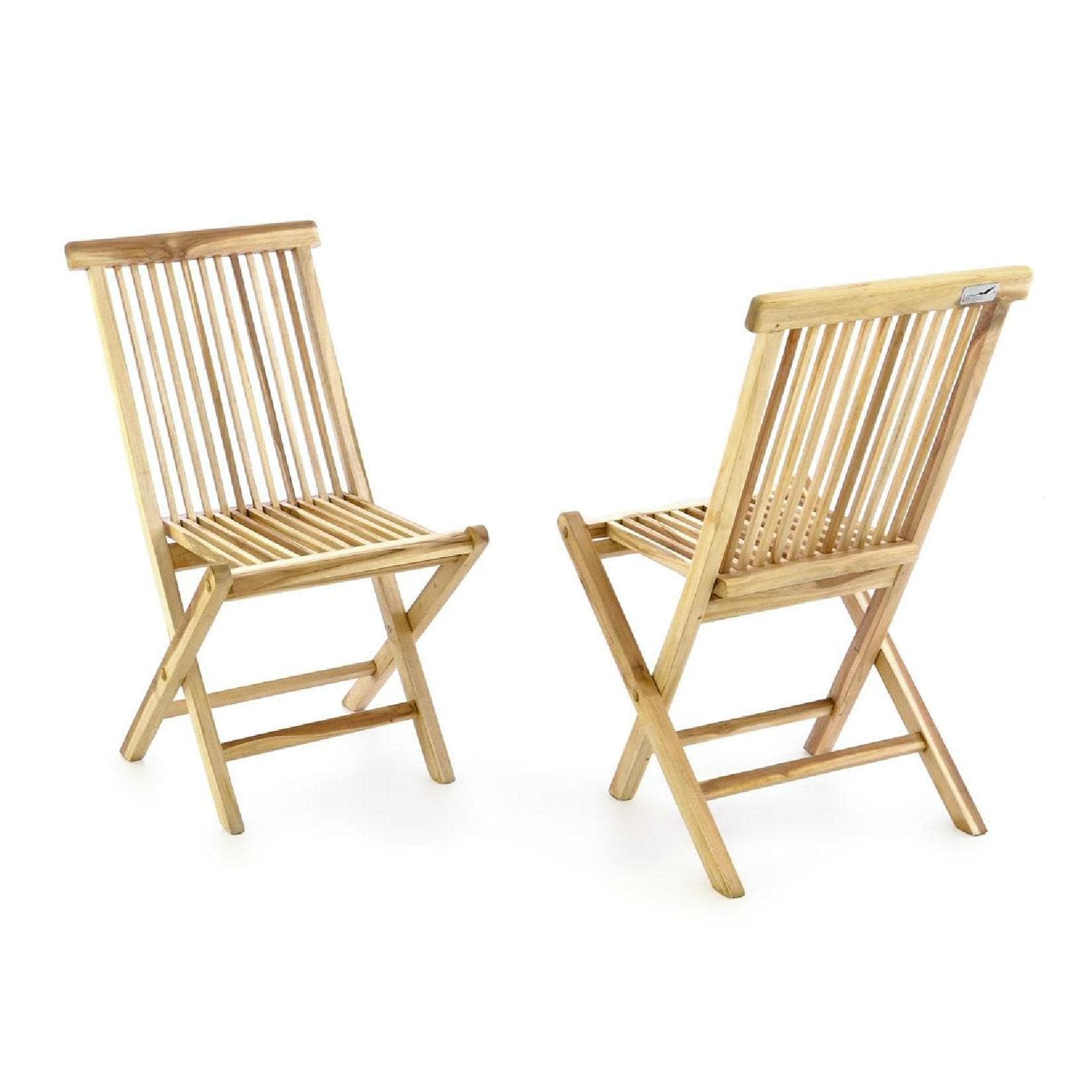 VCM Teak Klappstuhl Hochlehner für Garten und Balkon