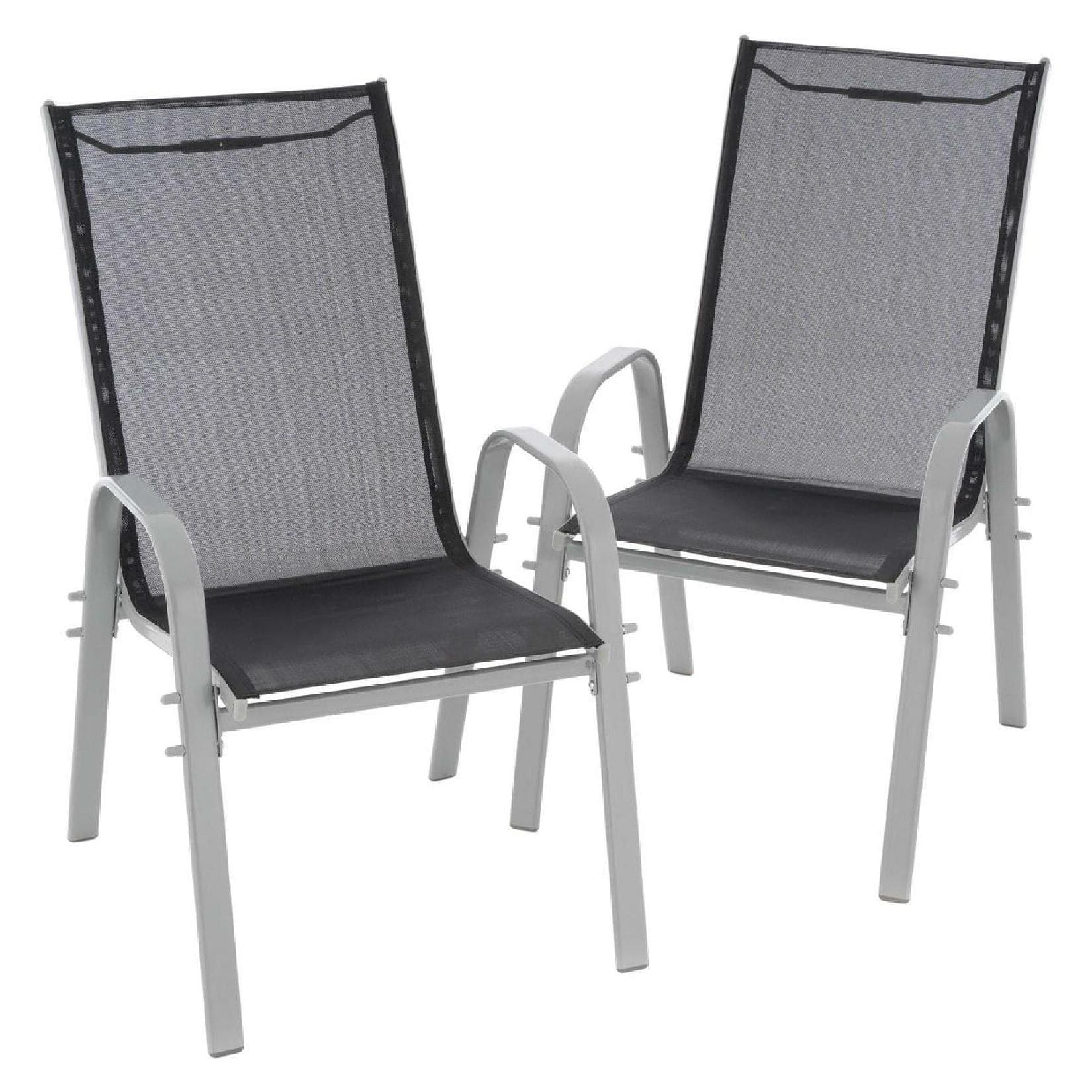 Stabiler 2er-Stapelstuhl für den Garten