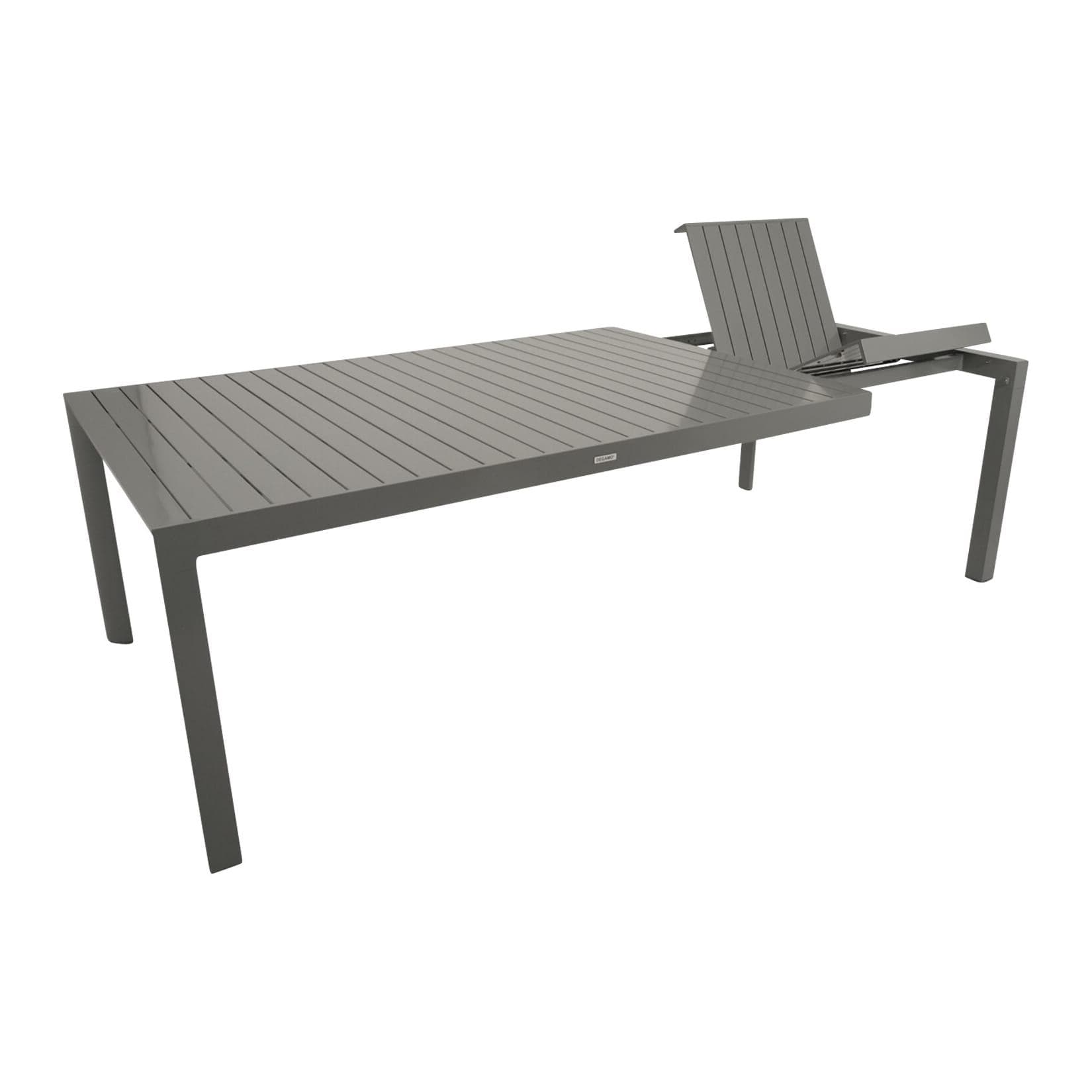 DEGAMO Ausziehtisch BAGO XL Aluminium Silbergrau