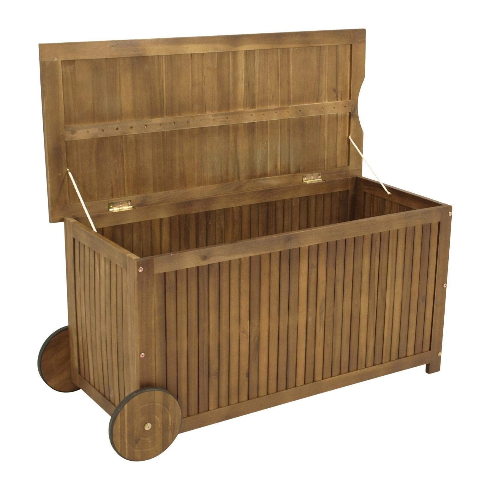 DEGAMO Auflagenbox NAVARRA mit Rollen, Akazie geölt, FSC-zertifiziert