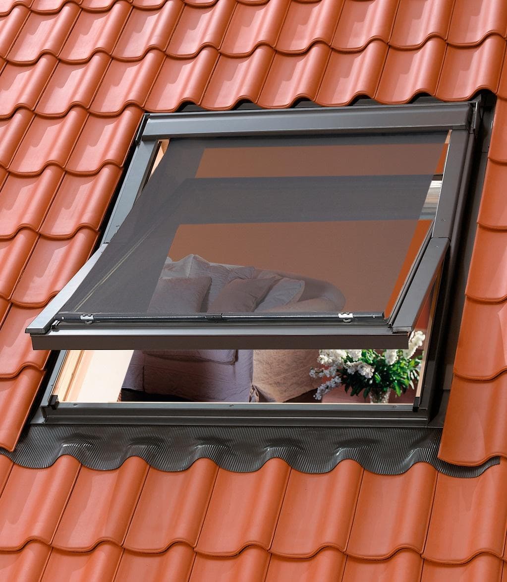 VELUX Hitzeschutz-Markise mit Haltekrallen MHL PK00 5060 Schwarz Aluminium Polyester