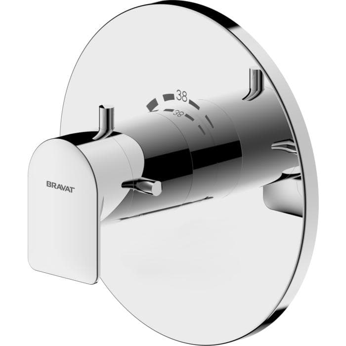 Bravat Milano Brausethermostat 3564082 Unterputz Thermostat Chrom