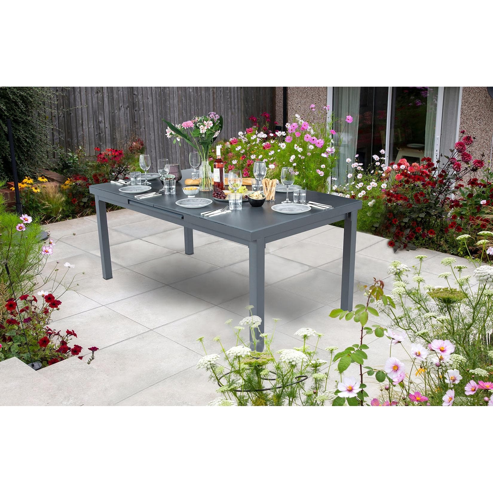 bellavista - Home & Garden® Tisch »Boston« Ausziehfunktion Anthrazit