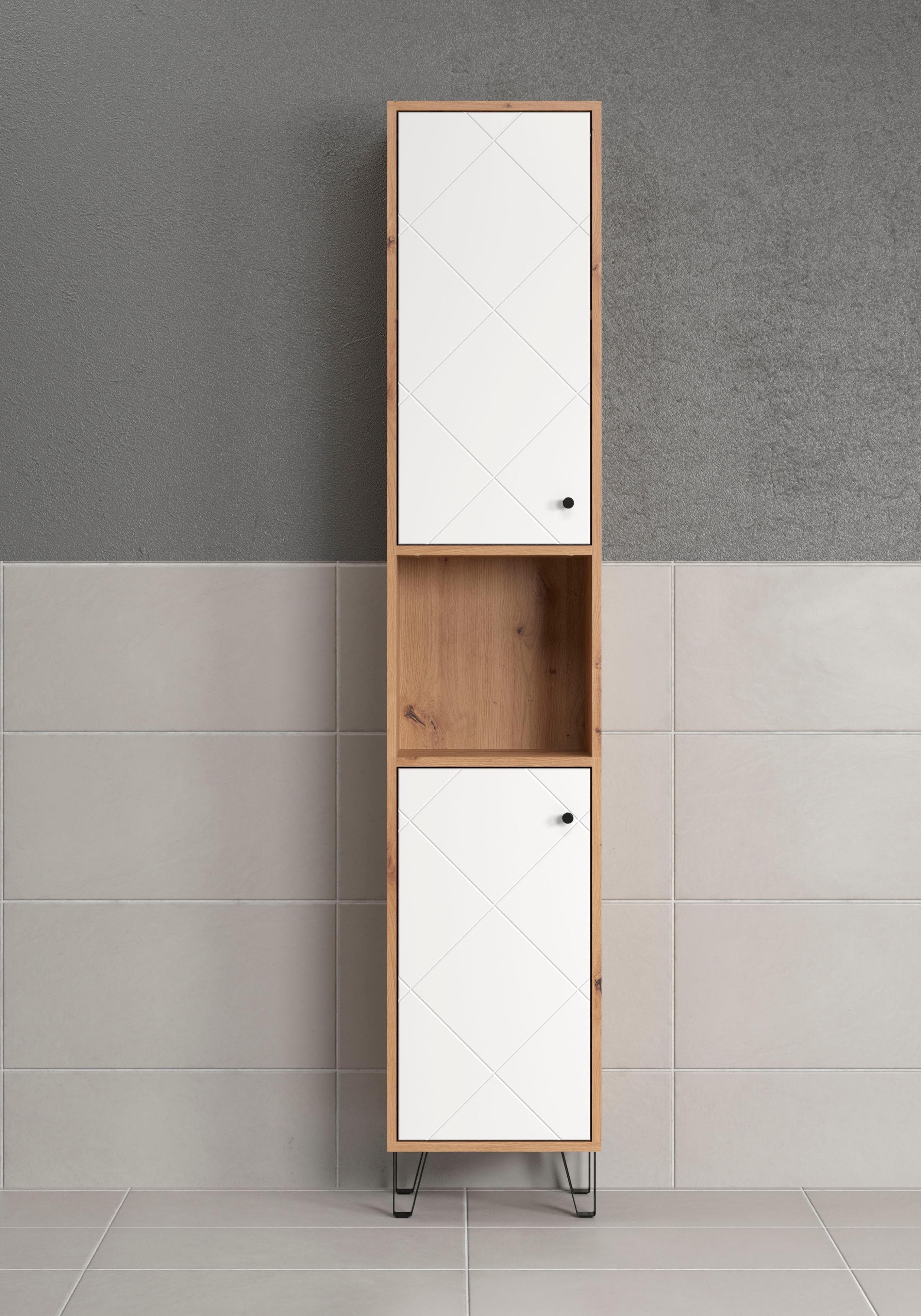 Hochschrank PLACES OF STYLE Tarragona Weiß