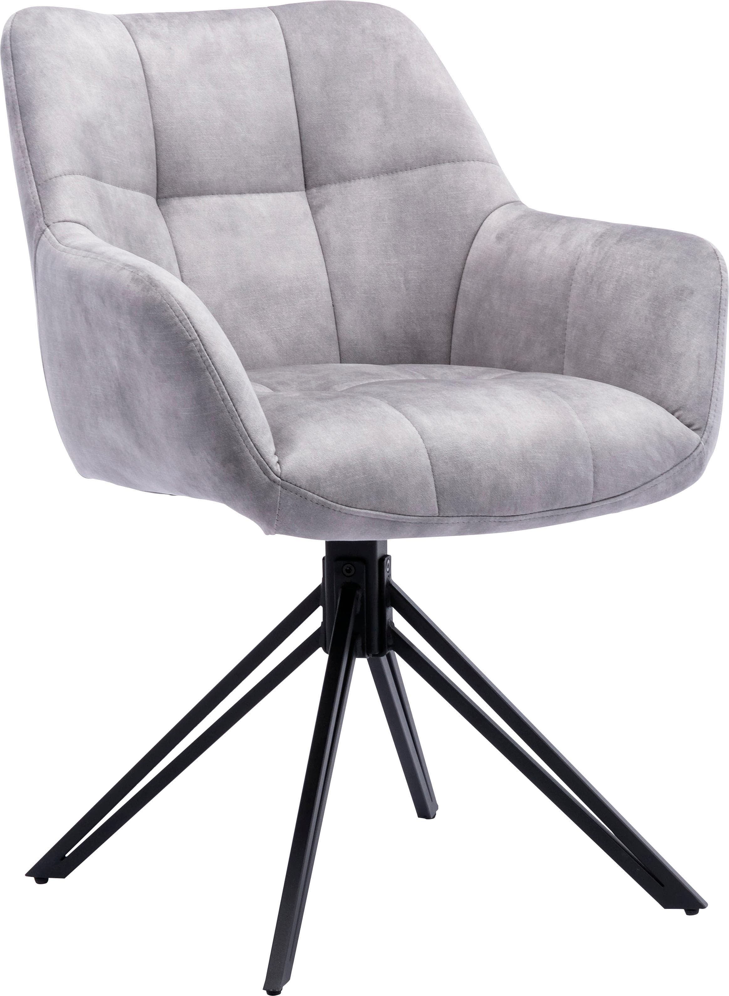 Home Affaire Drehstuhl Soller Grau Schwarz Microfaser