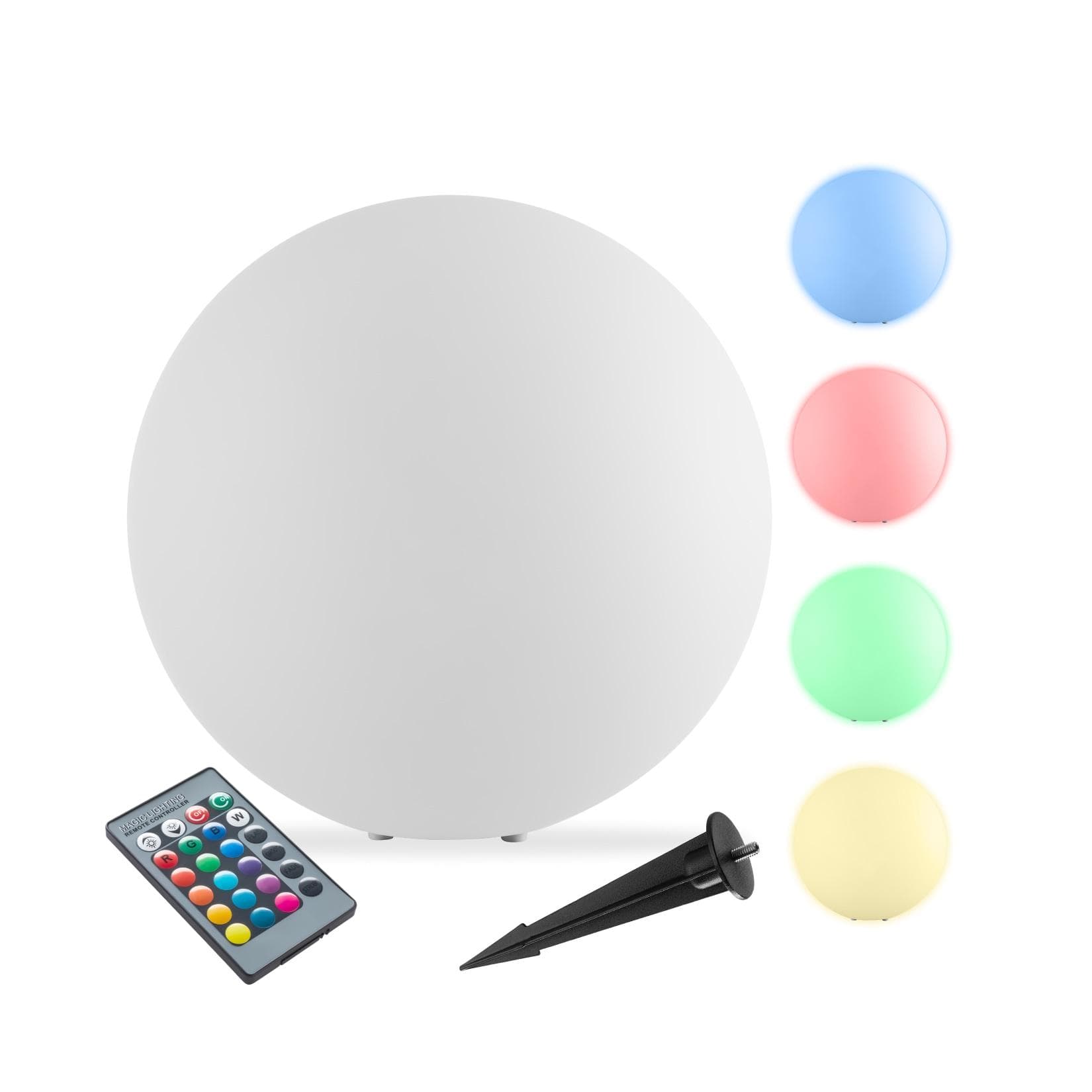 TECTAKE LED Gartenleuchte Kugelleuchte Bunt Stylische