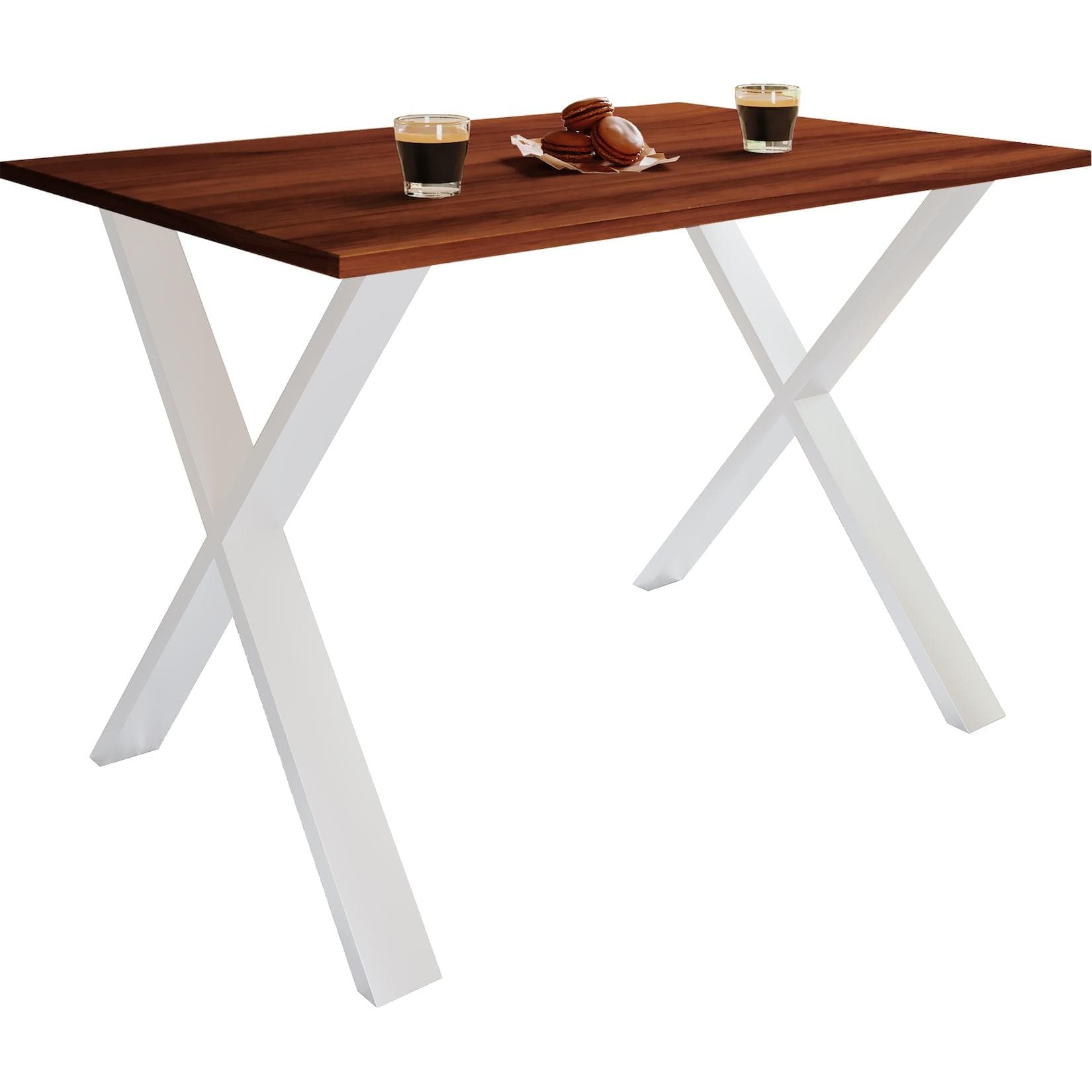 VCM Premium Holz Esstisch Xona X Weiß