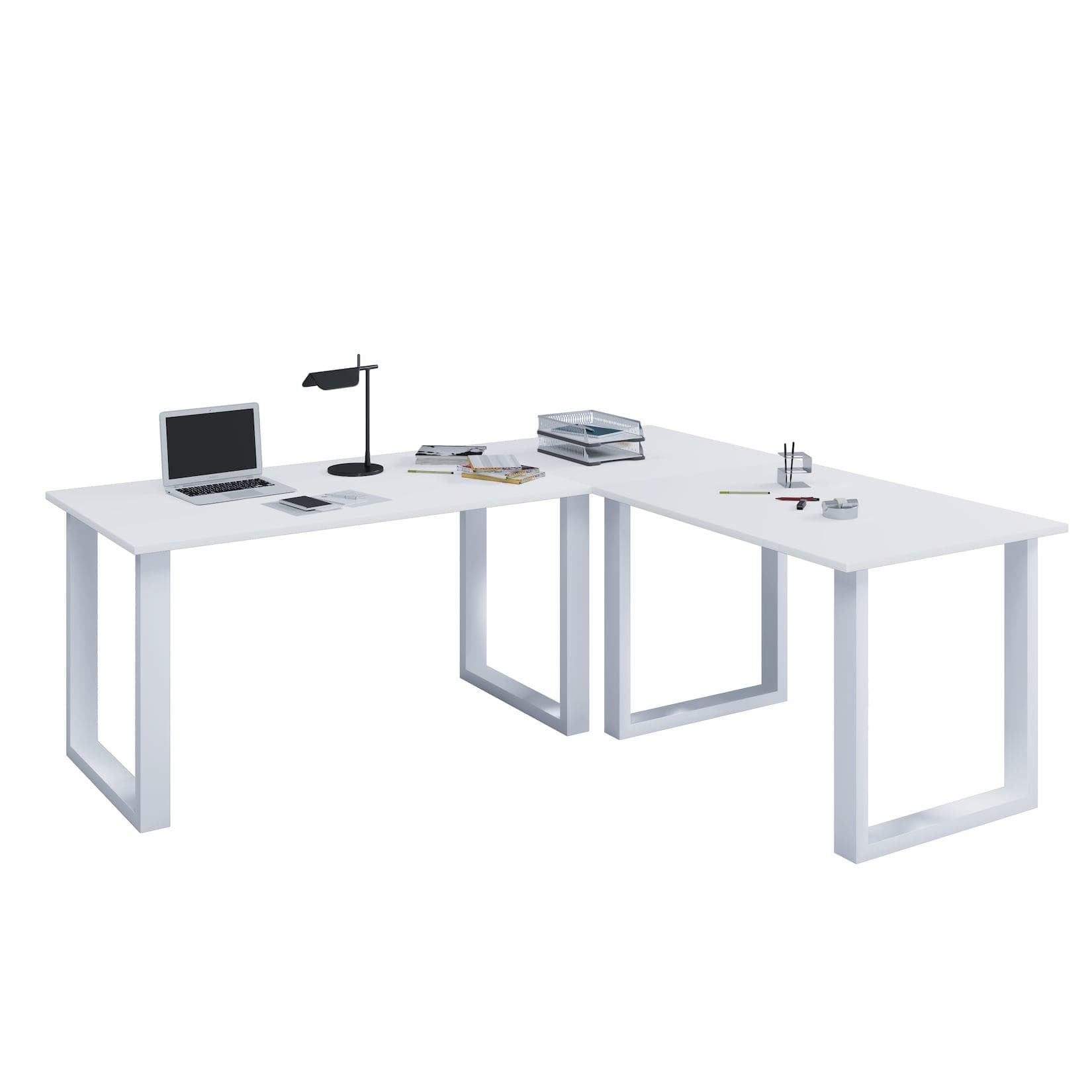 VCM Eckschreibtisch Lona Holzstruktur Nachbildung 220x160 cm