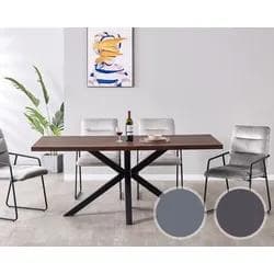 INOSIGN Polsterstuhl Marla Set - Modernes Metallgestell & Stoffbezug